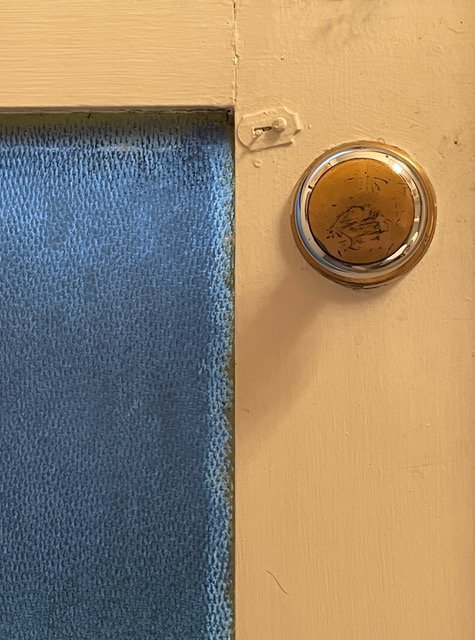 Was interested in reflections in circumference of door knob, but in taking the photograph realized the surrounding had it’s own attraction.