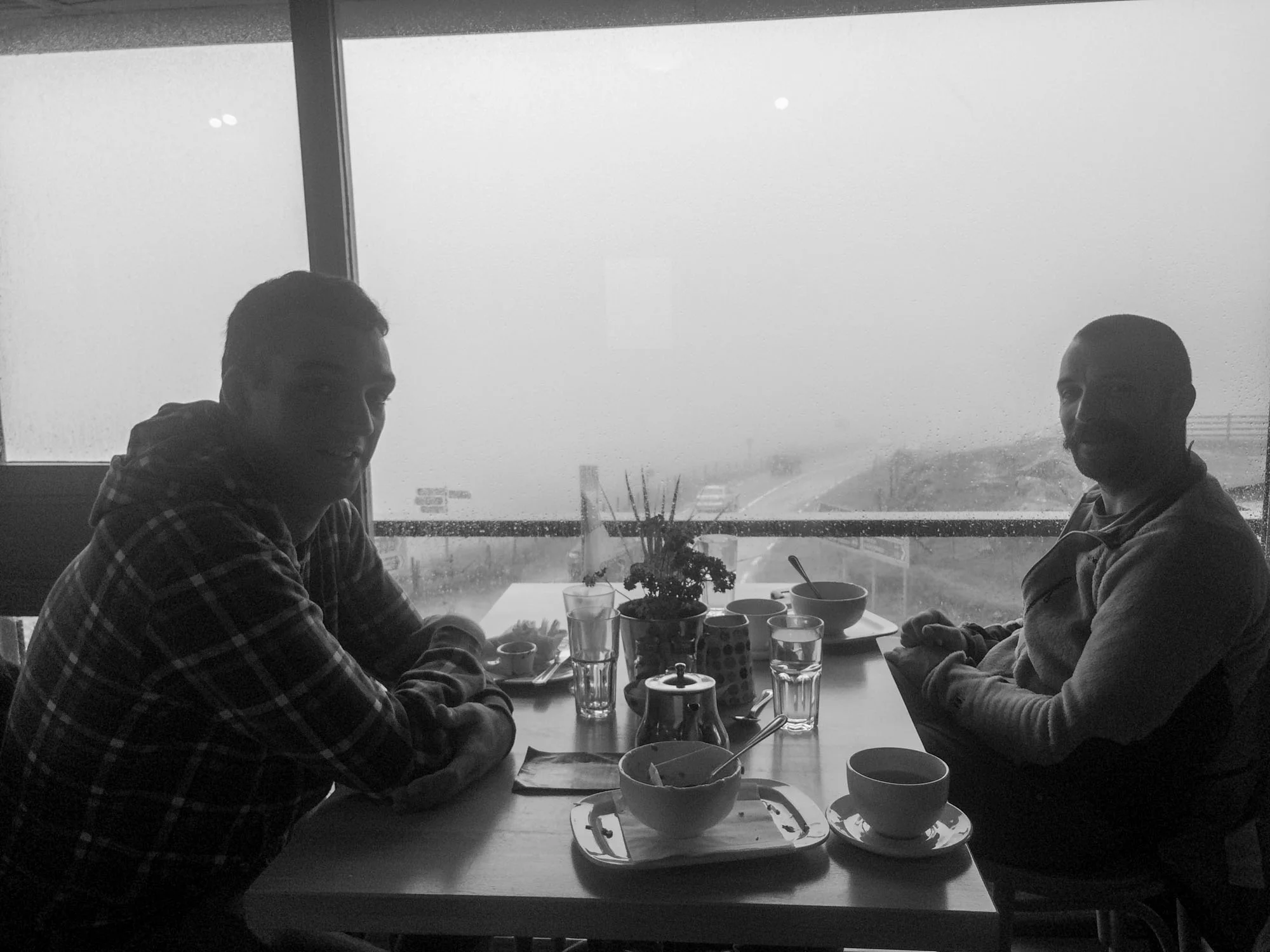 Dara & Ollie 'the A team' taking a tea break from the filming duties in Killarney