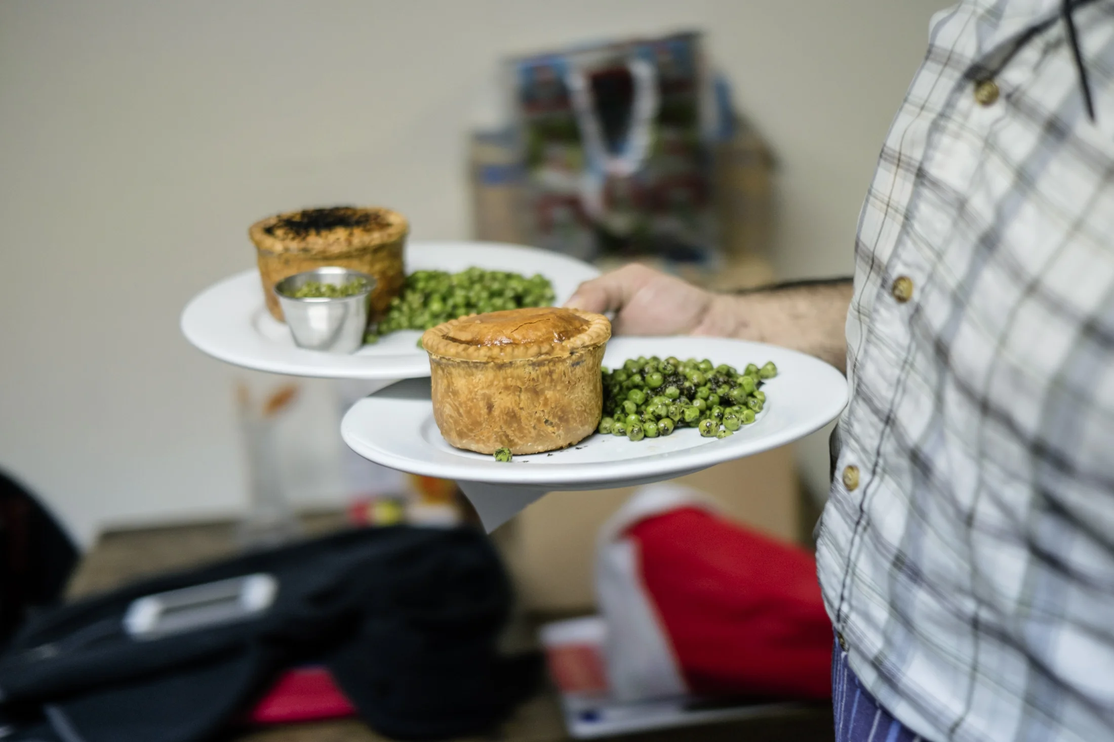  Royal Pies and green peas.&nbsp; 