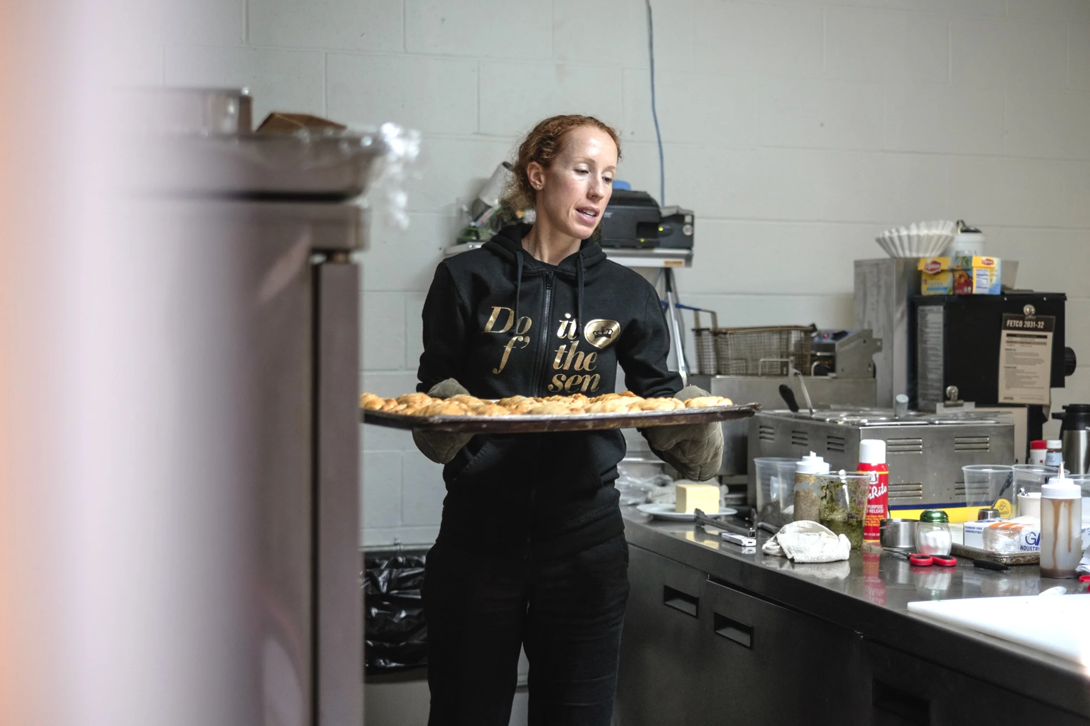  Hot and ready pasties.&nbsp; 