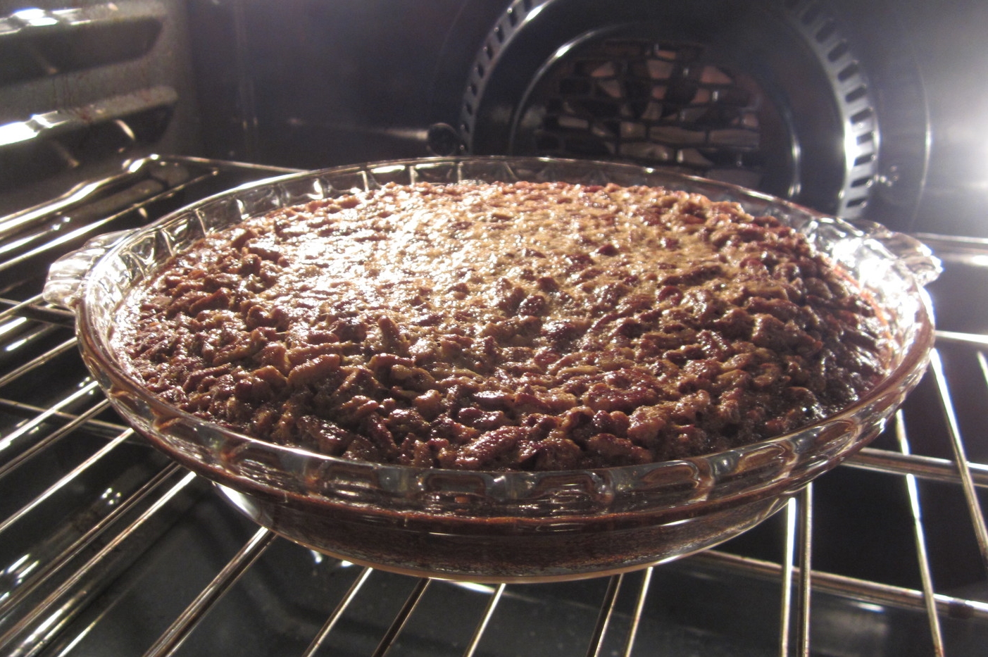 The pie is done when it puffs up a little across the top.