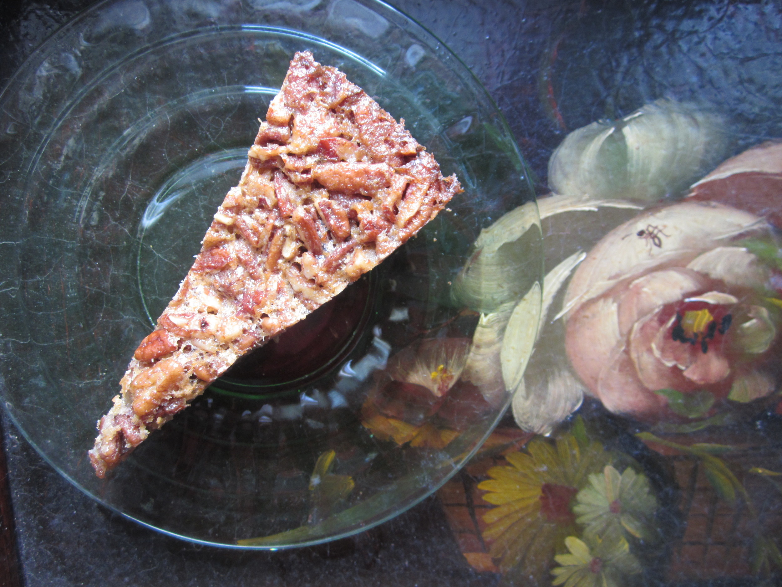 This sliver of pie came out in a neat wedge after chilling. Enjoy!
