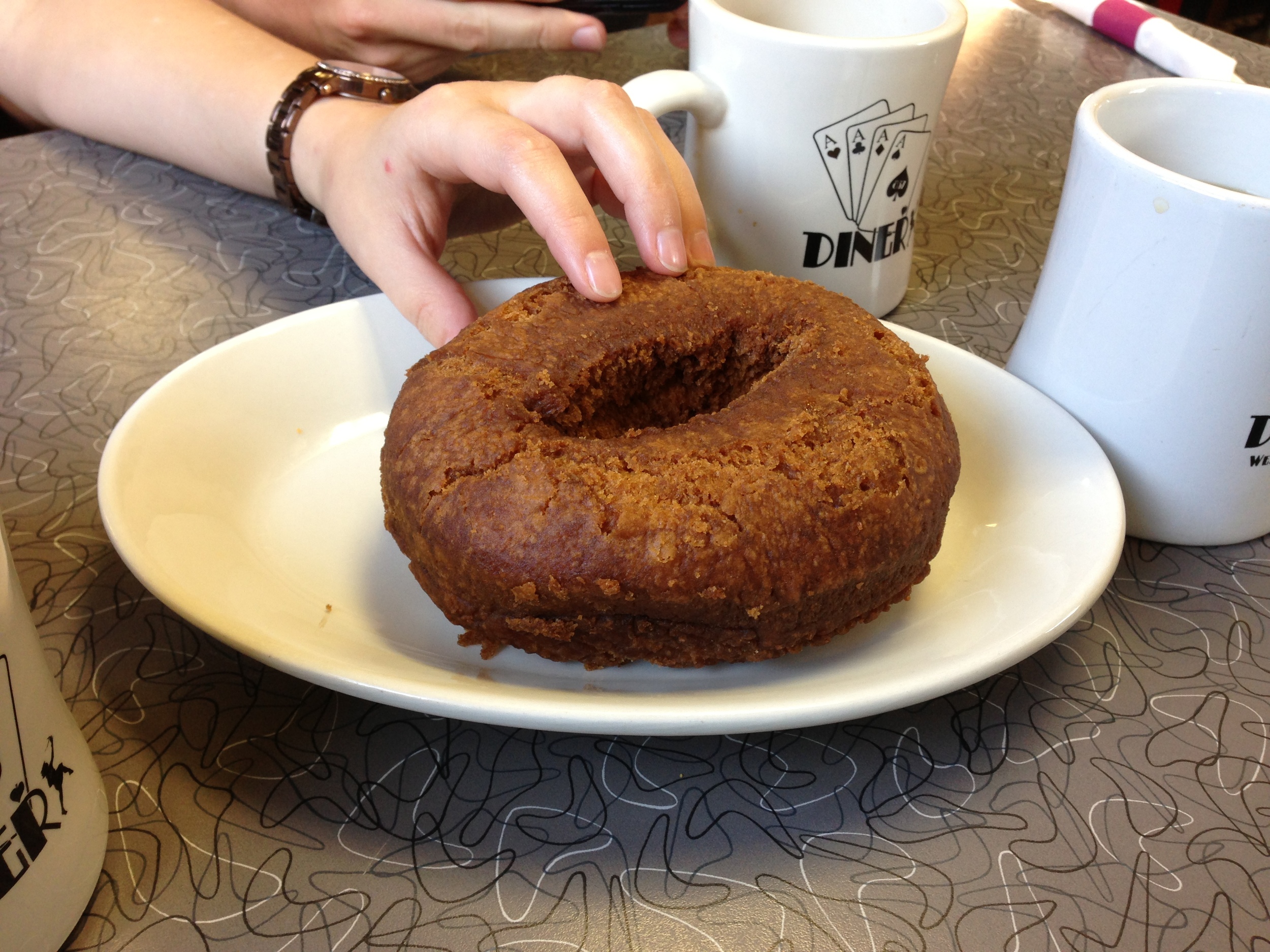 Is it a good idea to eat a donut bigger than your head on a low FODMAP diet when dining out?