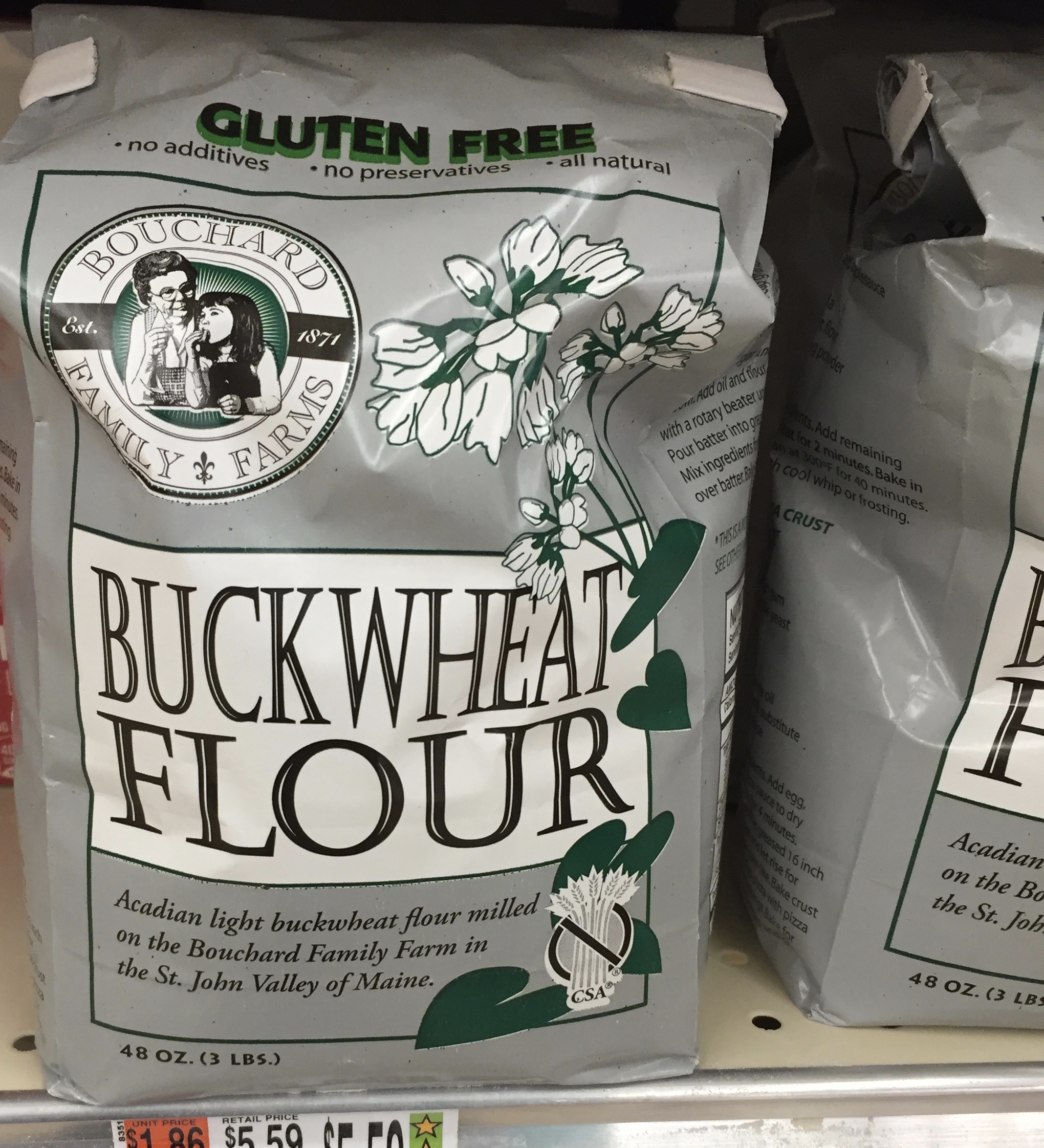 Siver-hulled buckwheat flour, grown in northern Maine, makes great waffles!
