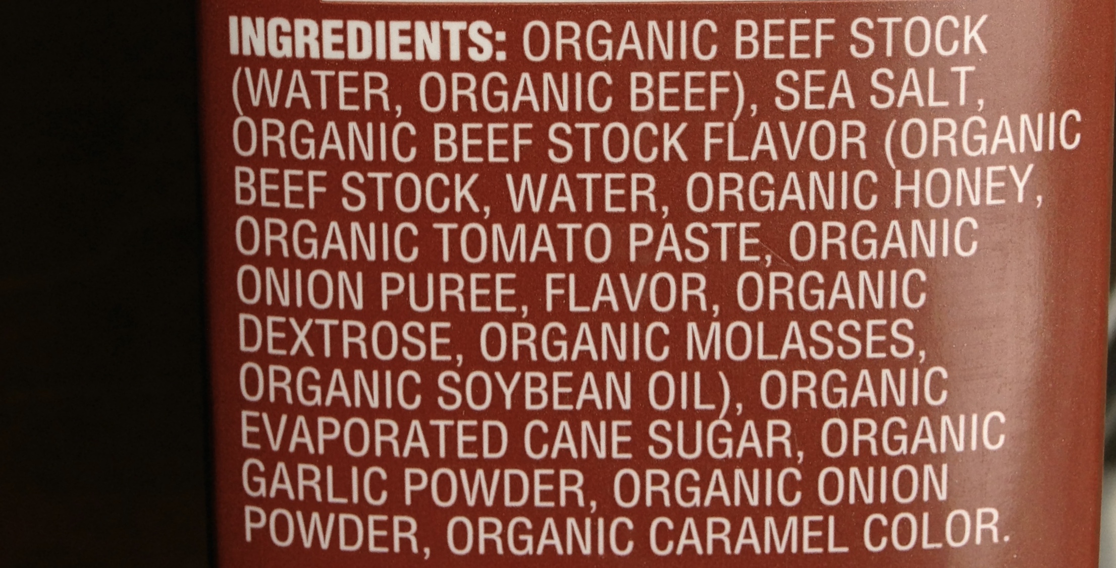 Carefully read the list of ingredients and compare each one to your list of high- and low-FODMAP foods to see if it is suitable for your low-FODMAP diet. This task can leave you wishing for a product clearly marked with a low-FODMAP certification! (Tip: Organic is nice if you can afford it, but not relevant to decision-making for a low-FODMAP diet. This particular beef stock is probably high in FODMAPs.)