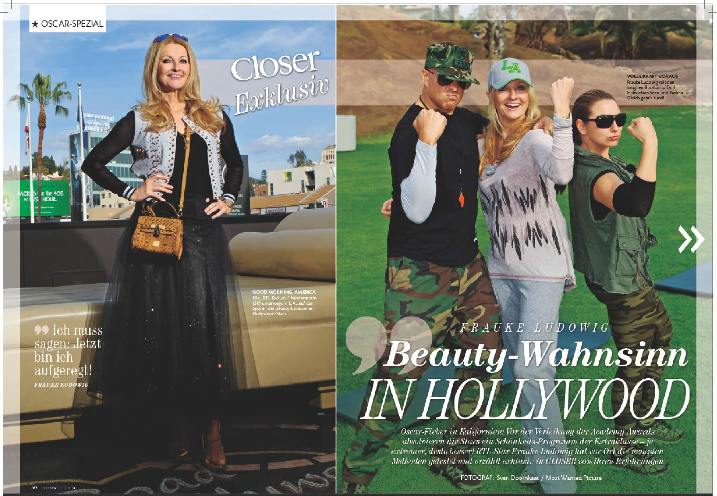 TV host Frauke Ludowig for Closer Magazine