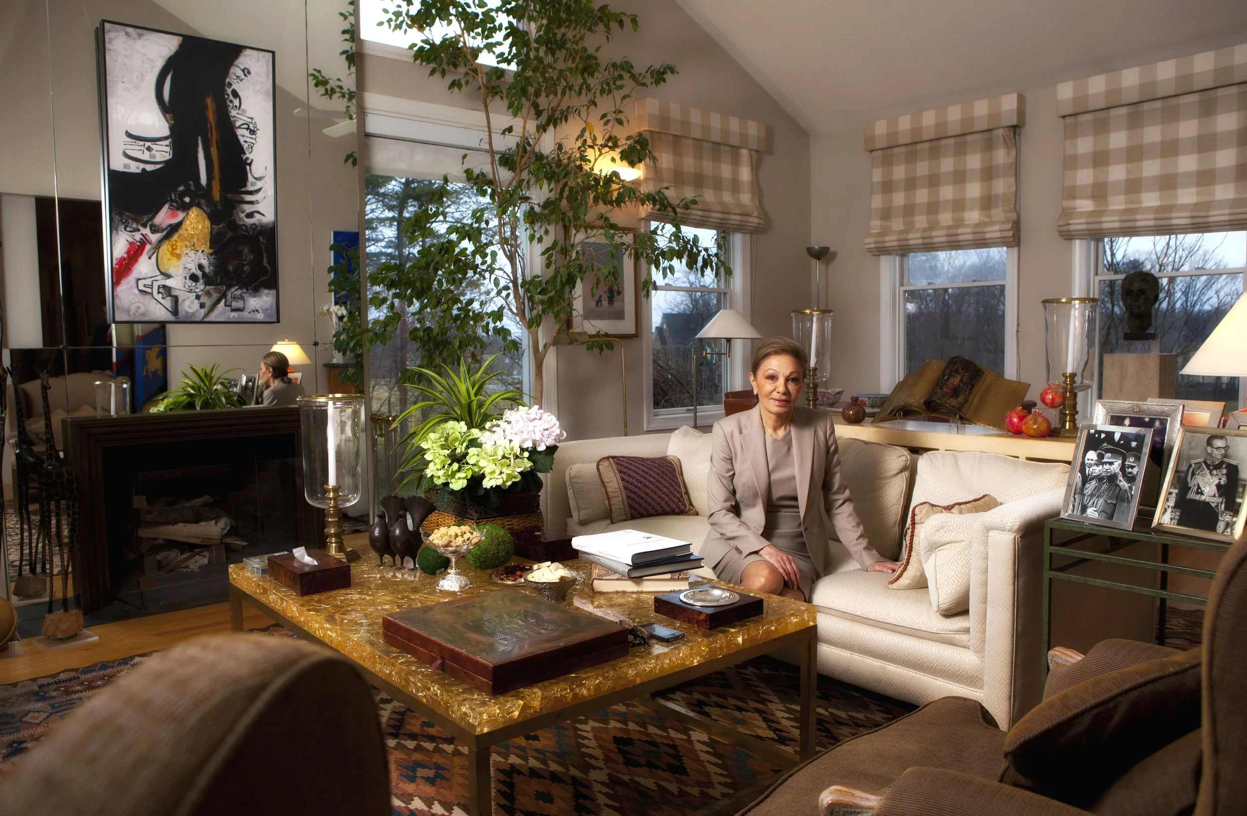 Empress Farah Diba Pahlavi, the former Queen and Empress of Iran