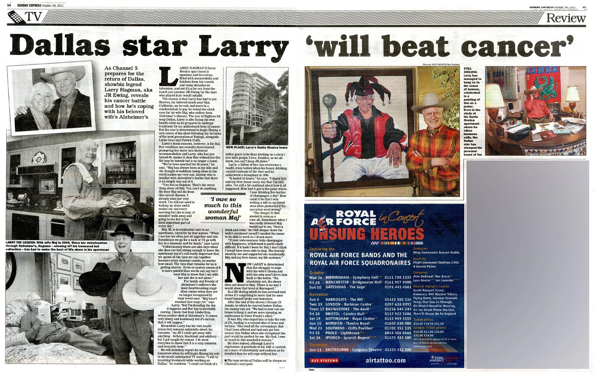 Larry Hagman/ Sunday Express UK