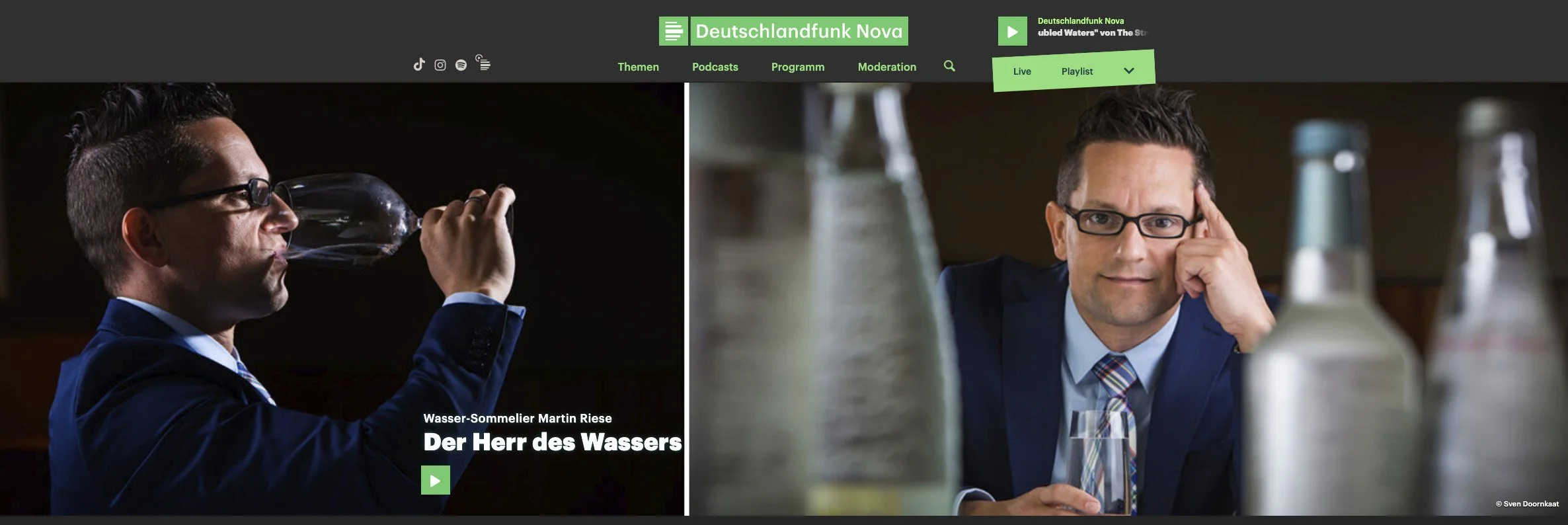 Watersommelier Martin Riese/ Deutschlandfunk