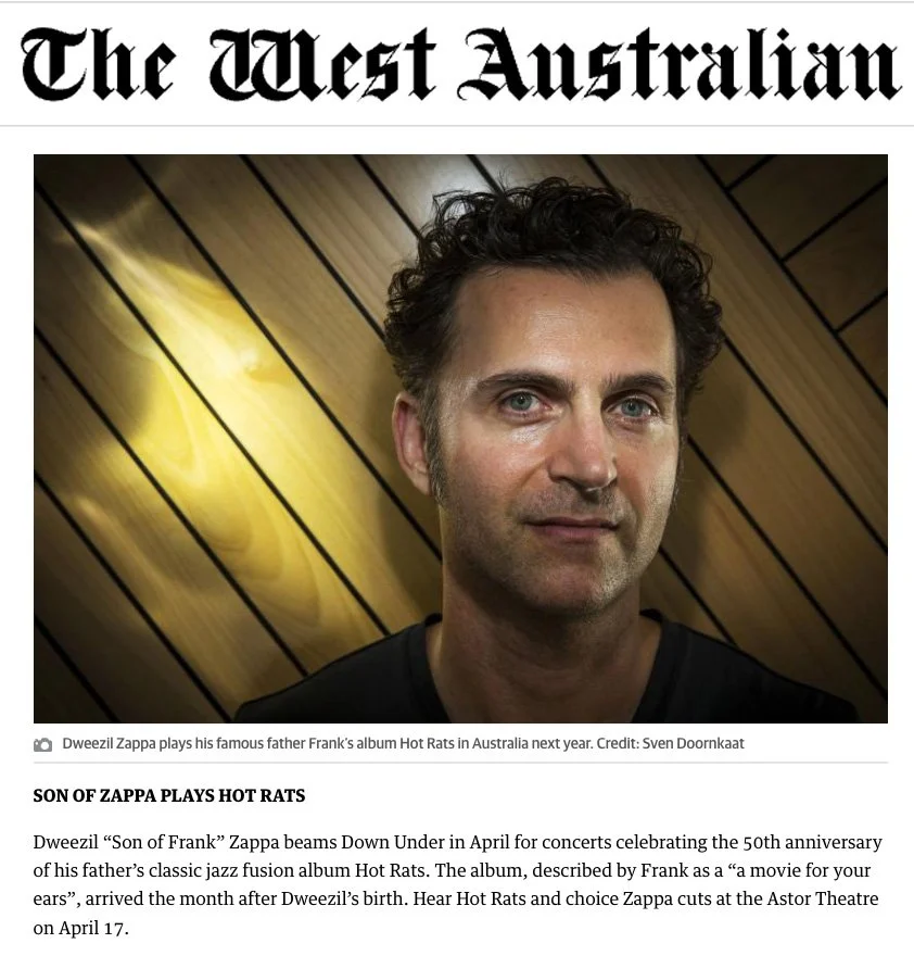 Dweezil Zappa/ The West Australian