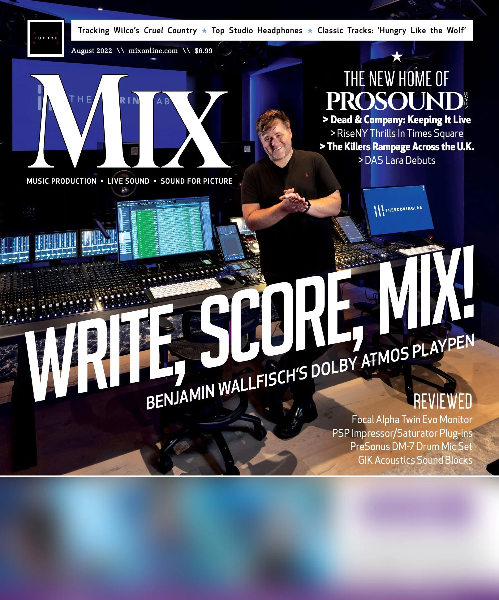 Composer Benjamin Wallfisch/ Mix Magazine
