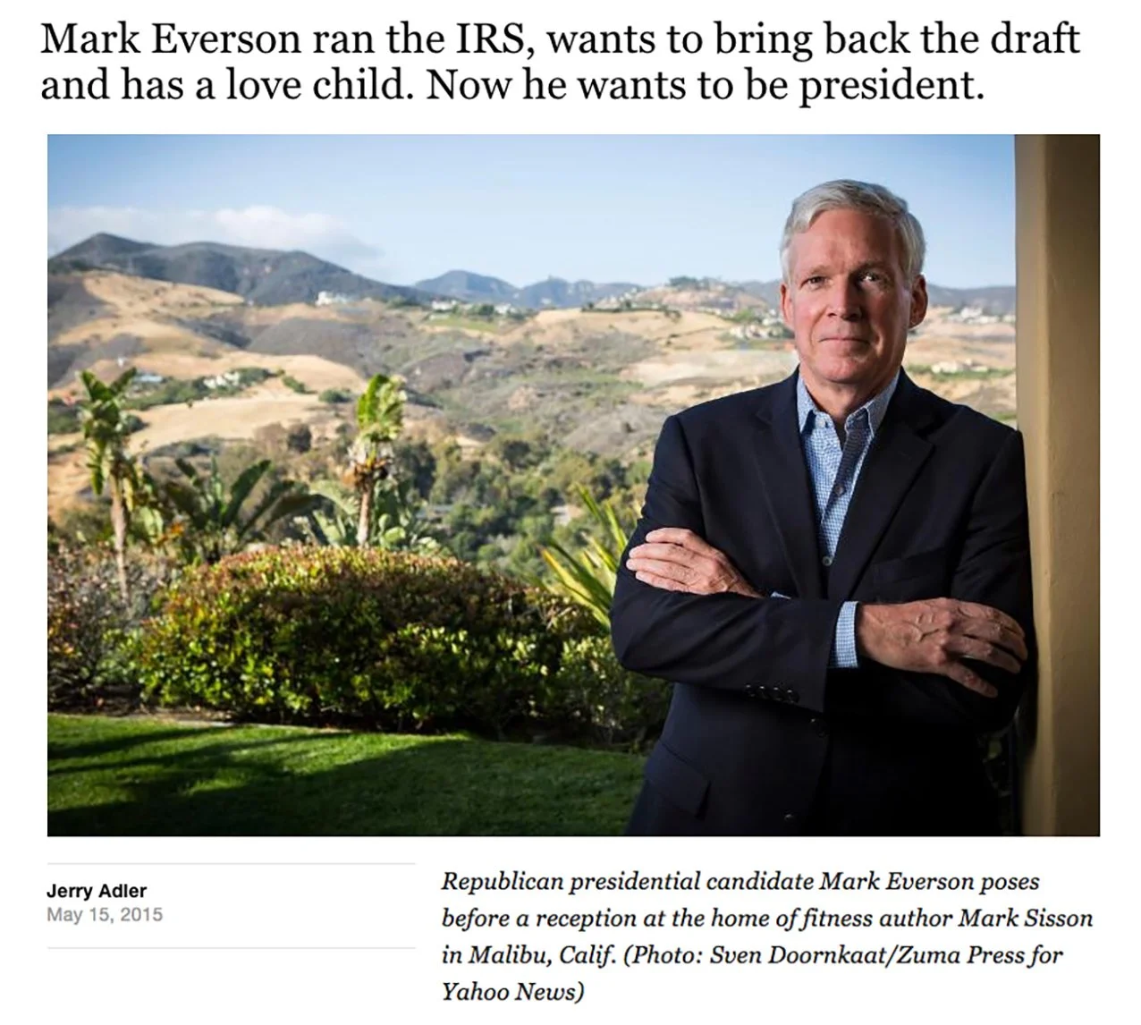 Presidential candidate Mark Everson/ Yahoo News