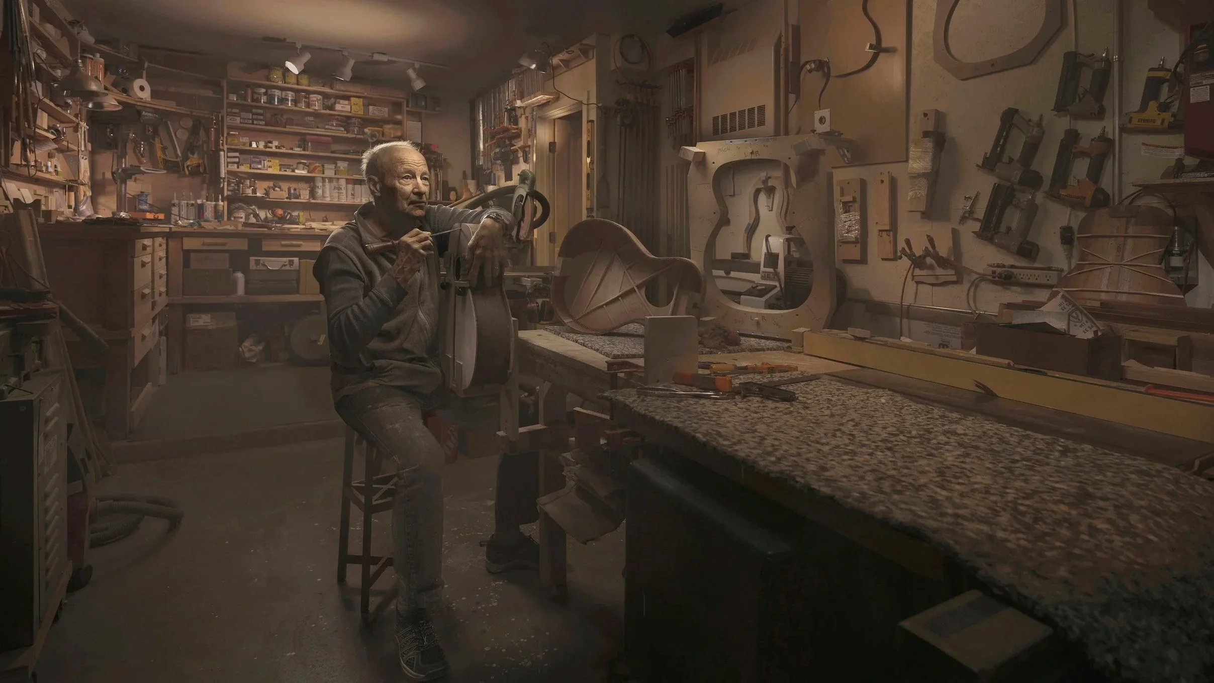 Michael Chandler’s luthier workshop