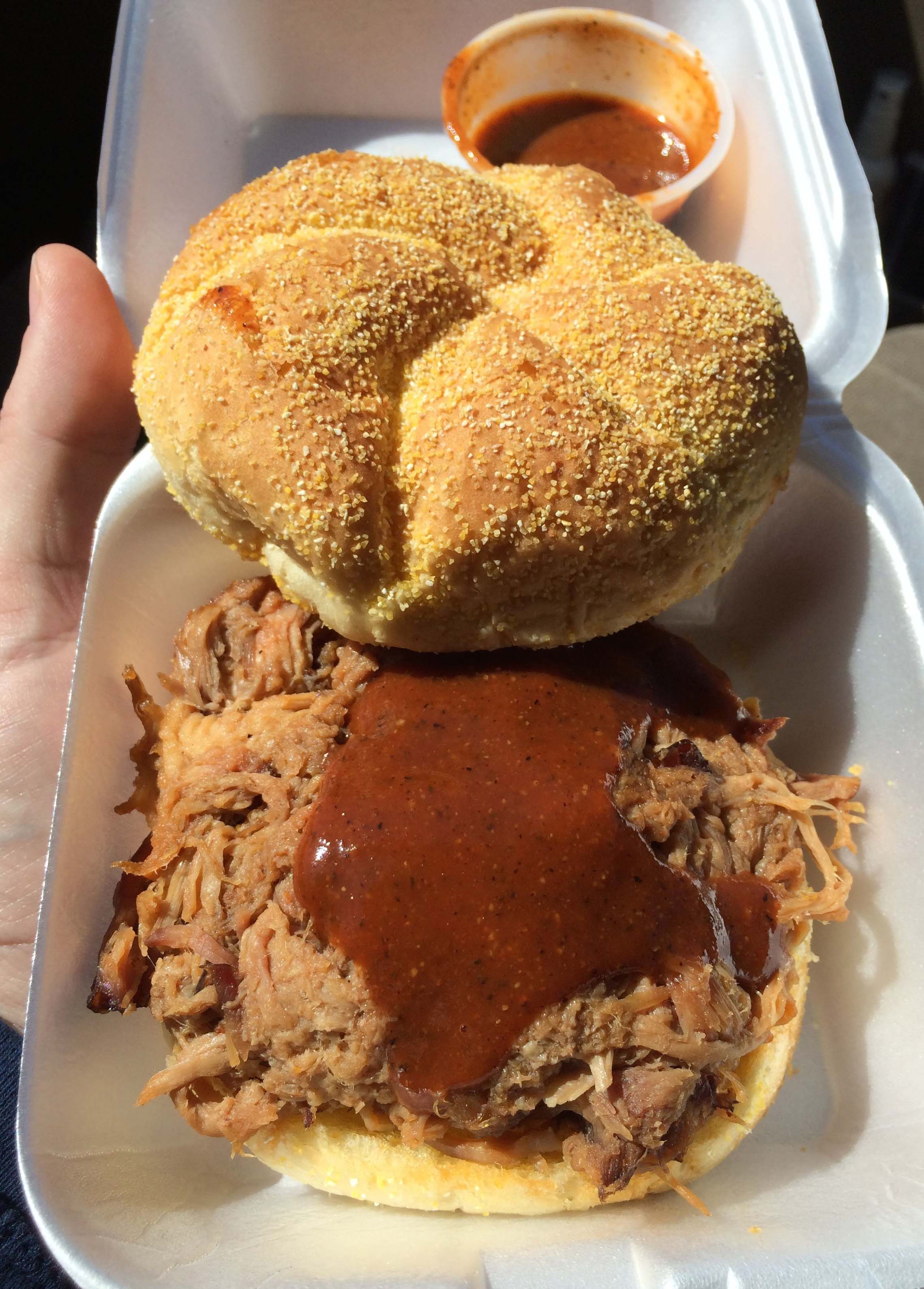 Pulled Pork sandwich from Webo's BBQ