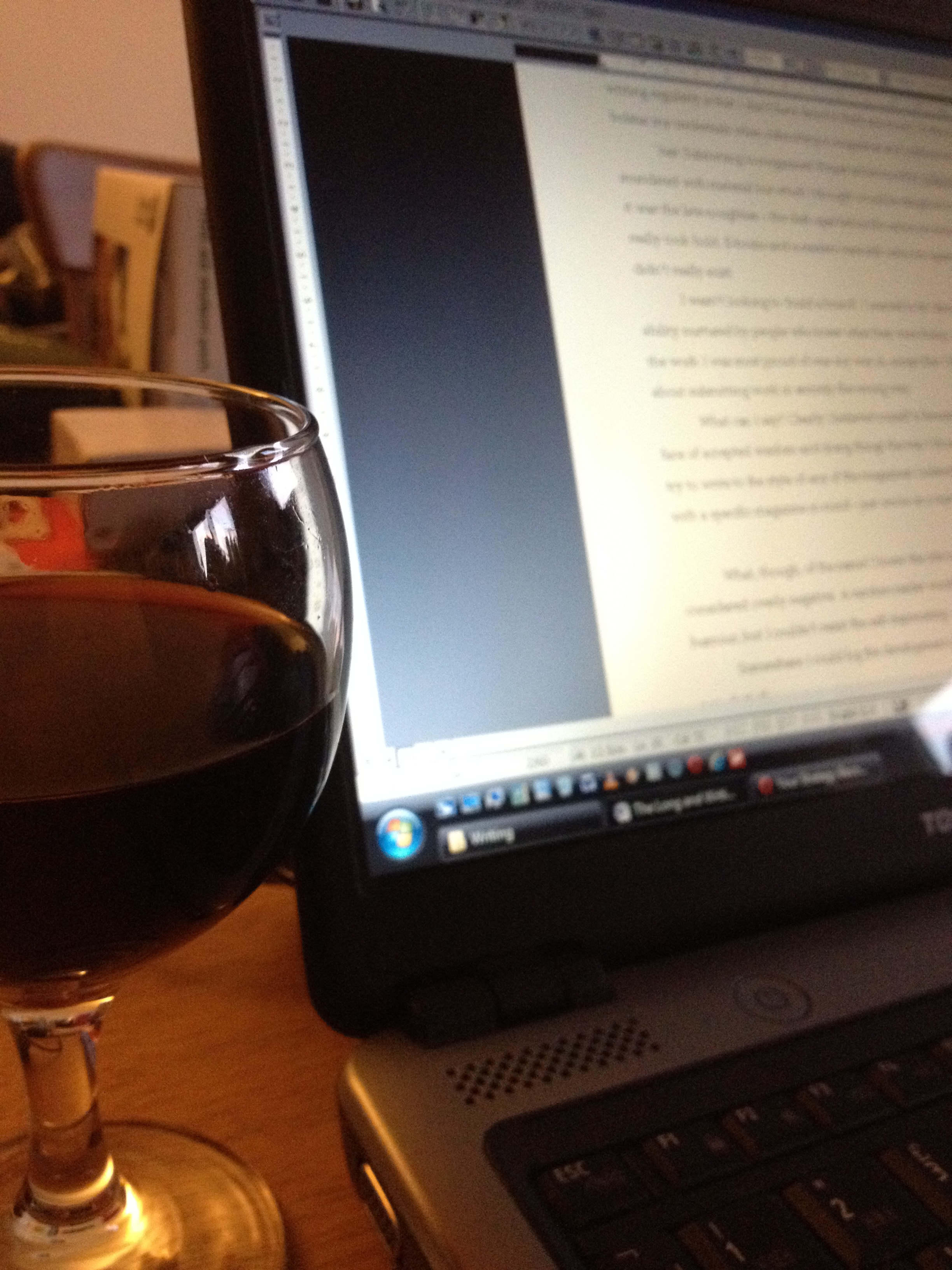 Writing with a tipple