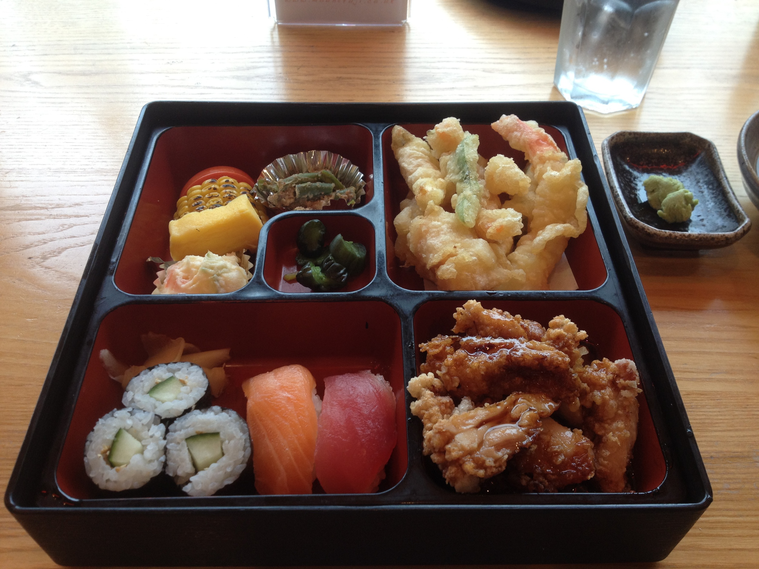 Bento box at Mount Fuji restaurant, Birmingham