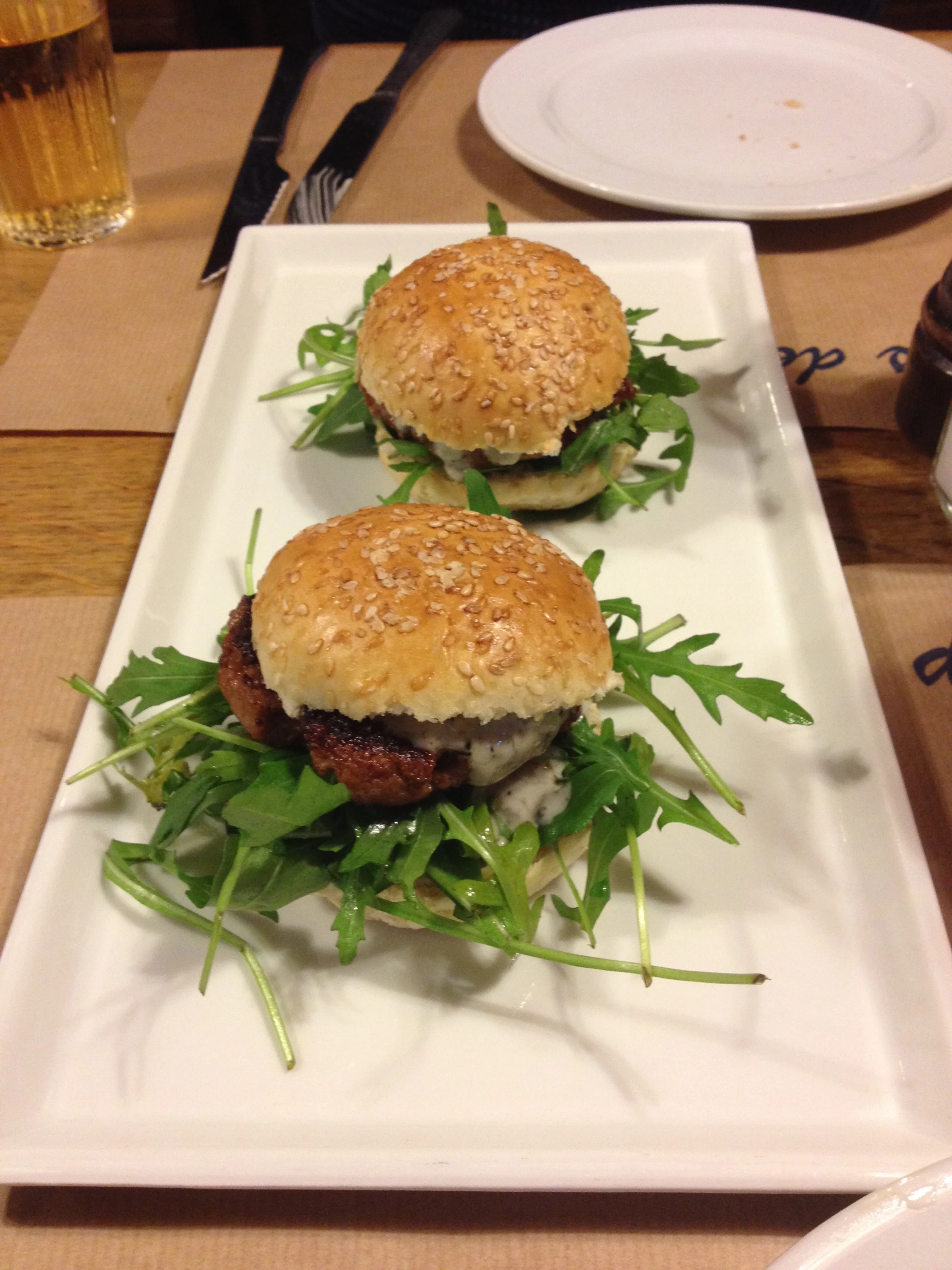 Veal burger starter (photo by Paul Forrester)