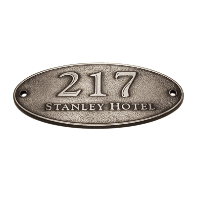 Stanley Hotel Room 217 Door Plate — Chrysalis at the Stanley
