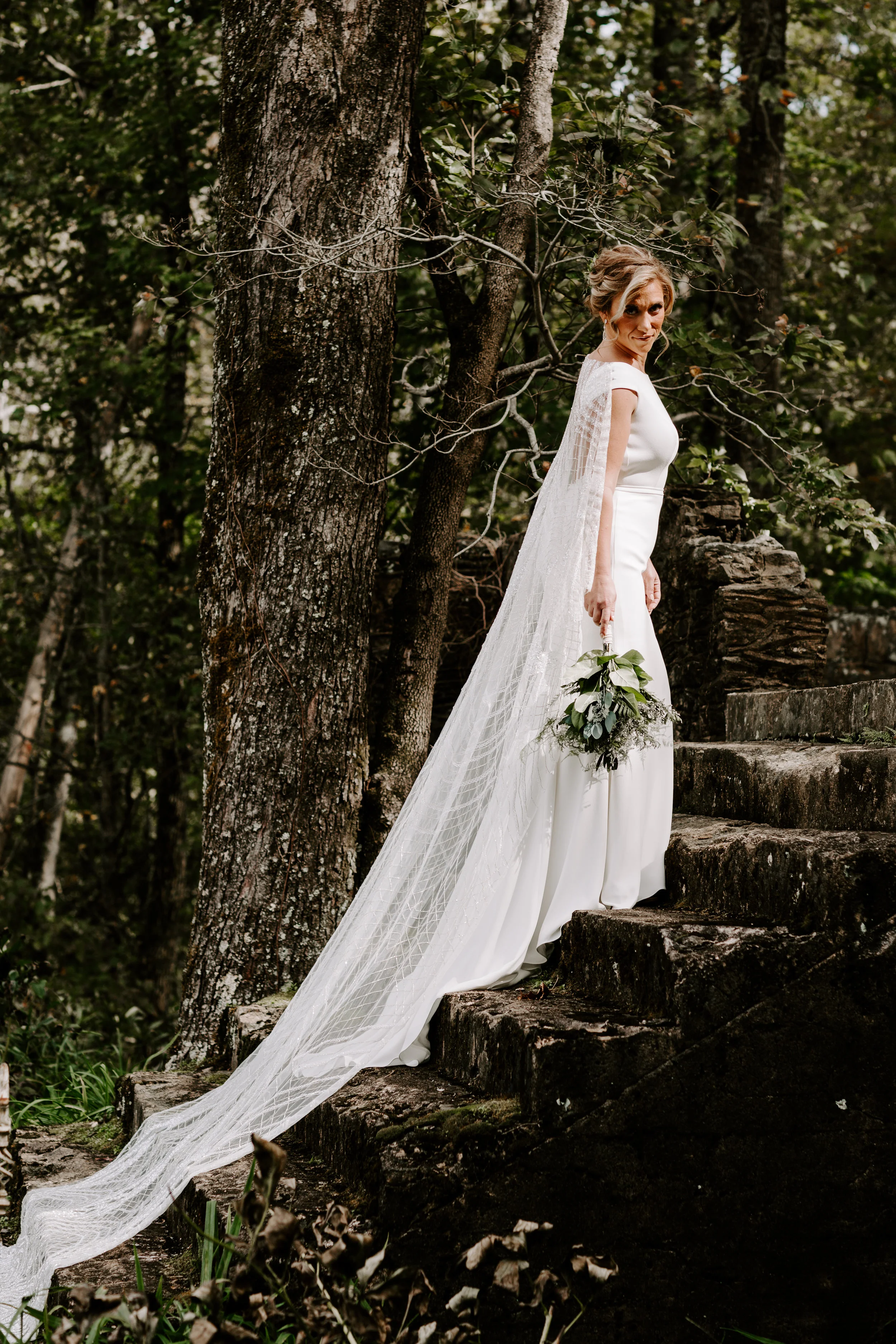 Gorgeous Bride at The Ruins at Kellum Valley Wedding Venue