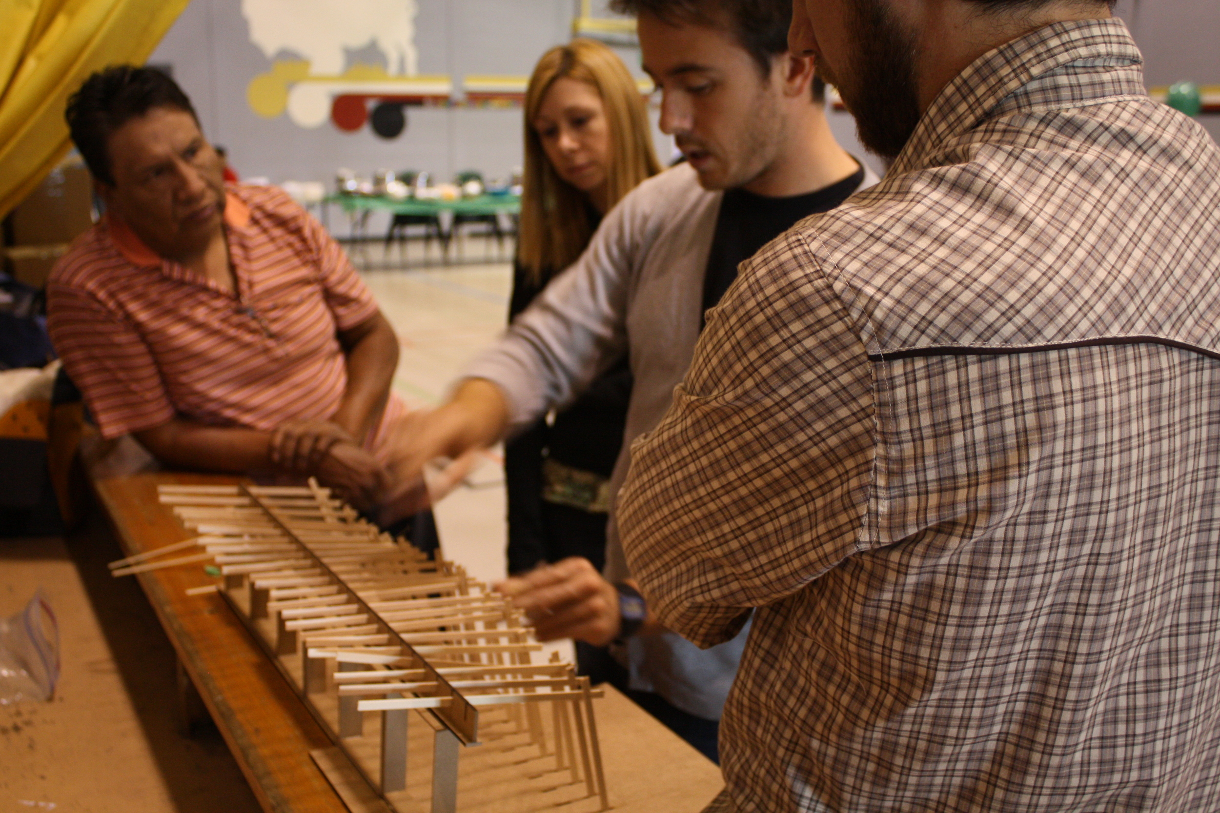 GreenShed model at community design session in Standing Buffalo Dakota Nation