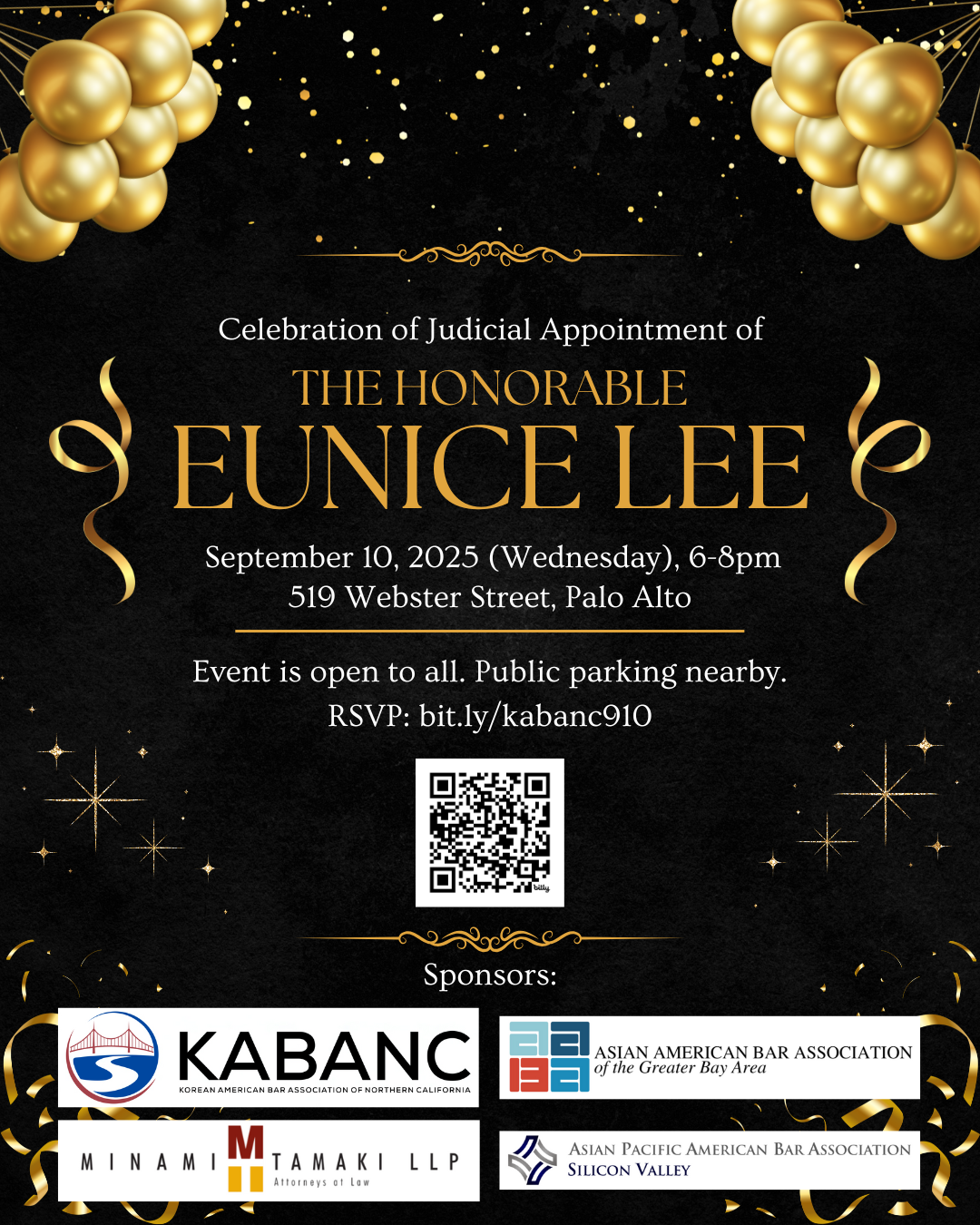 Joint Bar Celebration for Newly Appointed Judge Eunice Lee