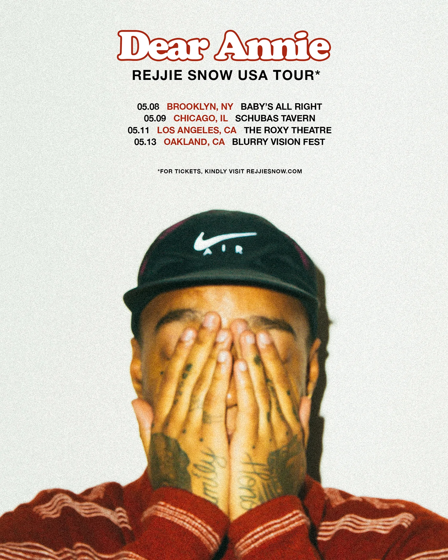 Rejjie Snow US Tour - Spring 2018