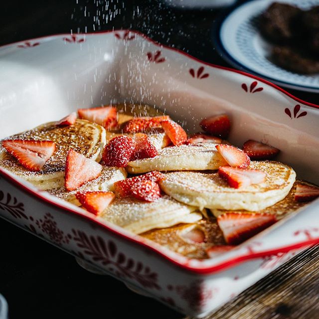 Wikipedia says pancakes can be served any time of day, which we agree with. It also says that pancakes serve a similar function to waffles, which we do NOT agree with. Sound off in the comments.