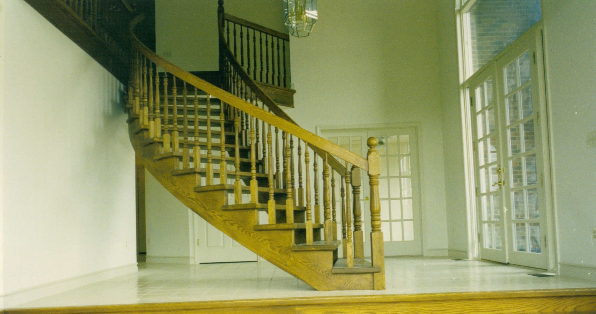 custom built, free-standing staircase