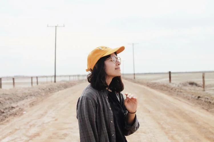Looking down an open road