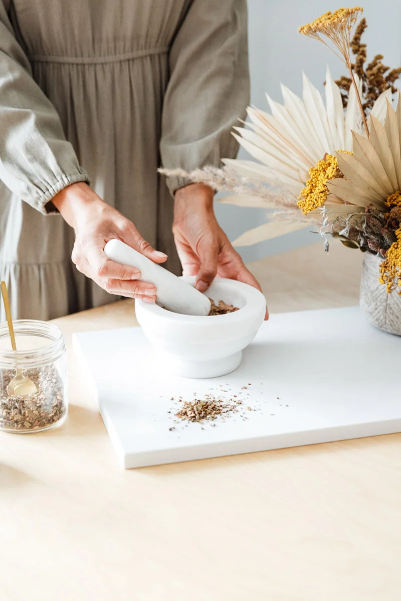 Fresh ingredients and herbs at Saffron & Sage