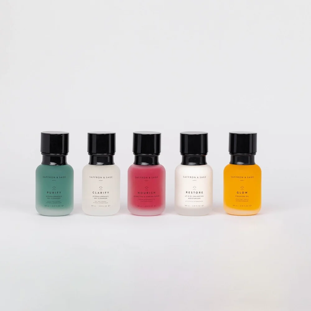 The complete Saffron & Sage skincare line
