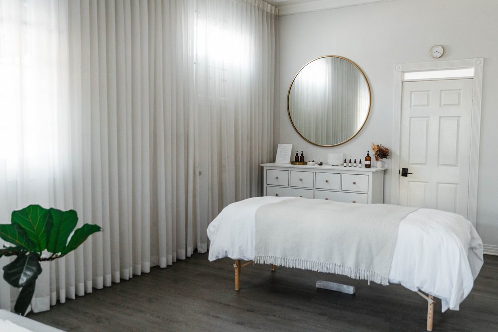 A treatment room at Saffron & Sage