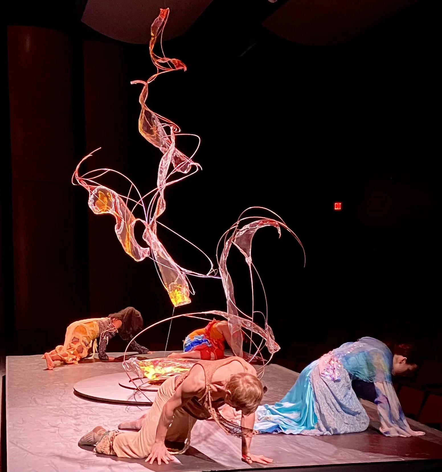 making earth, air, fire and water costumes! The Elements of Life at Janice Charach Gallery