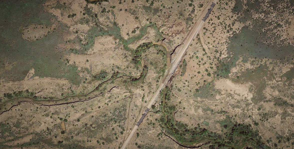 Garita Creek crossing, where flash-flooding temporarily stranded us. 