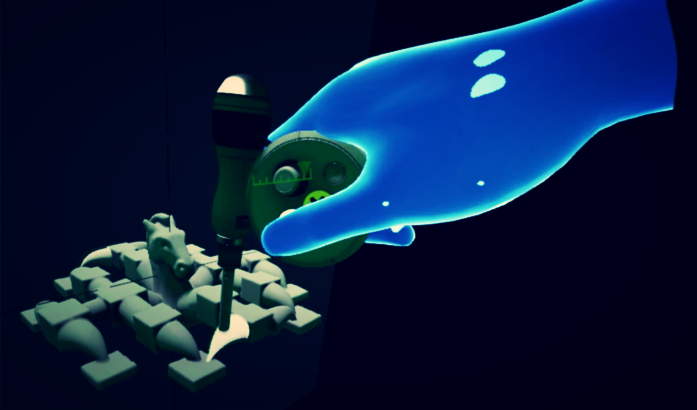 Using Oculus Medium's "Clay" tool to model the knight piece