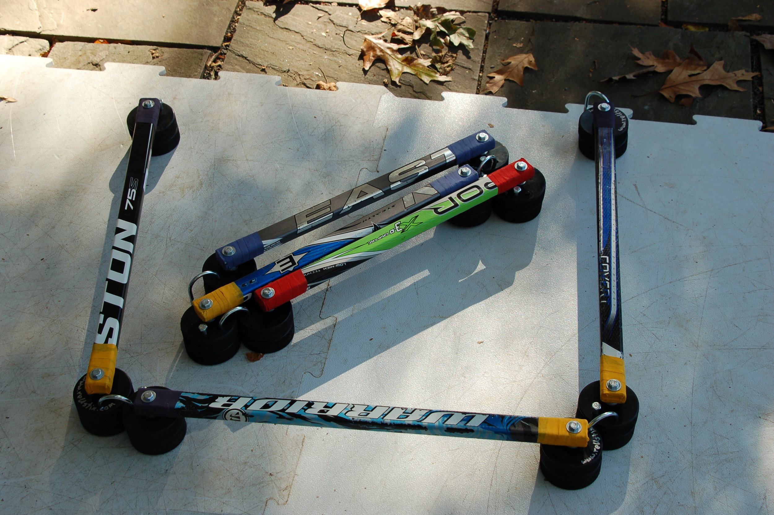 repurposed hockey sticks