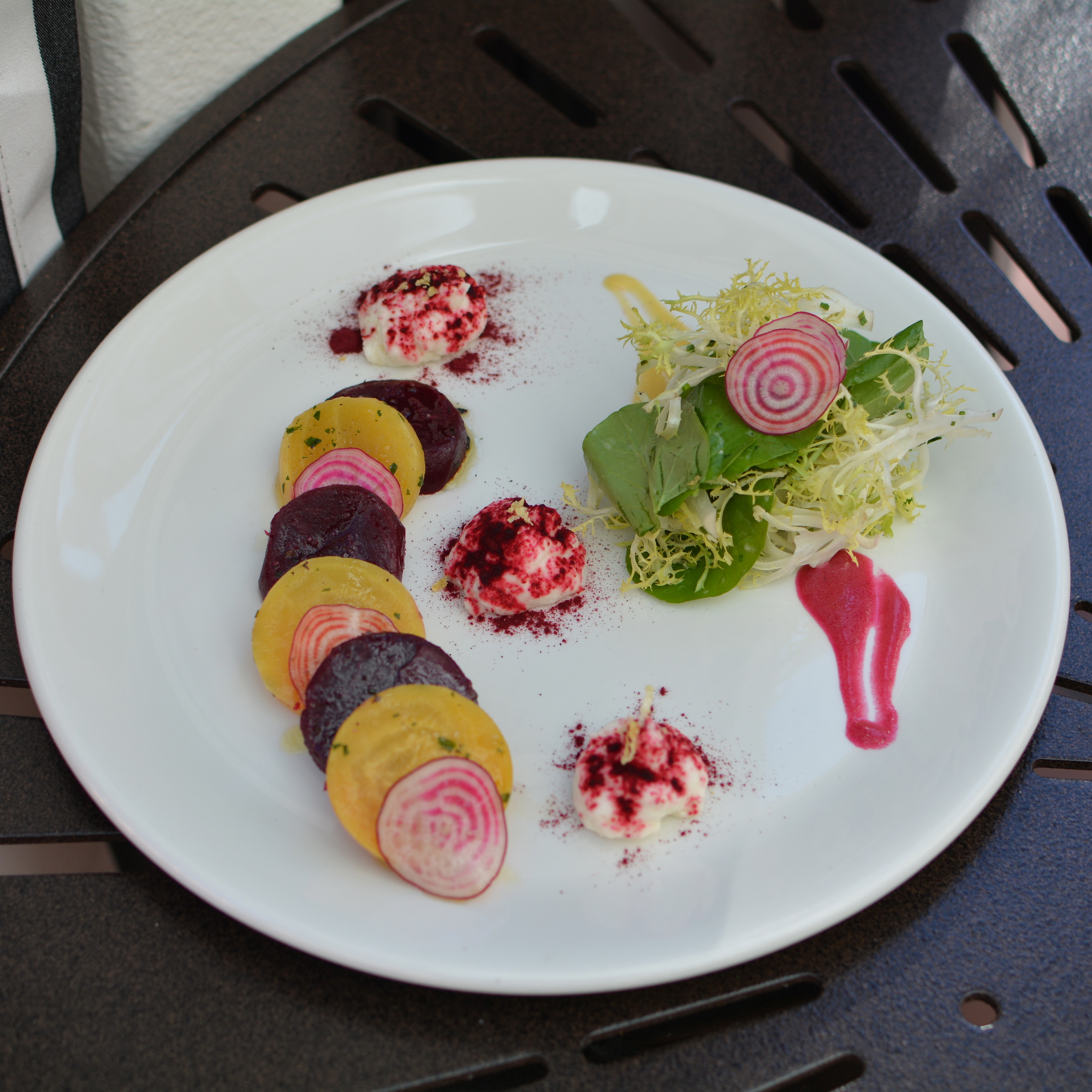 Red & Golden Beet Salad w/ Fresh As Red Beet Root dusted Buratta