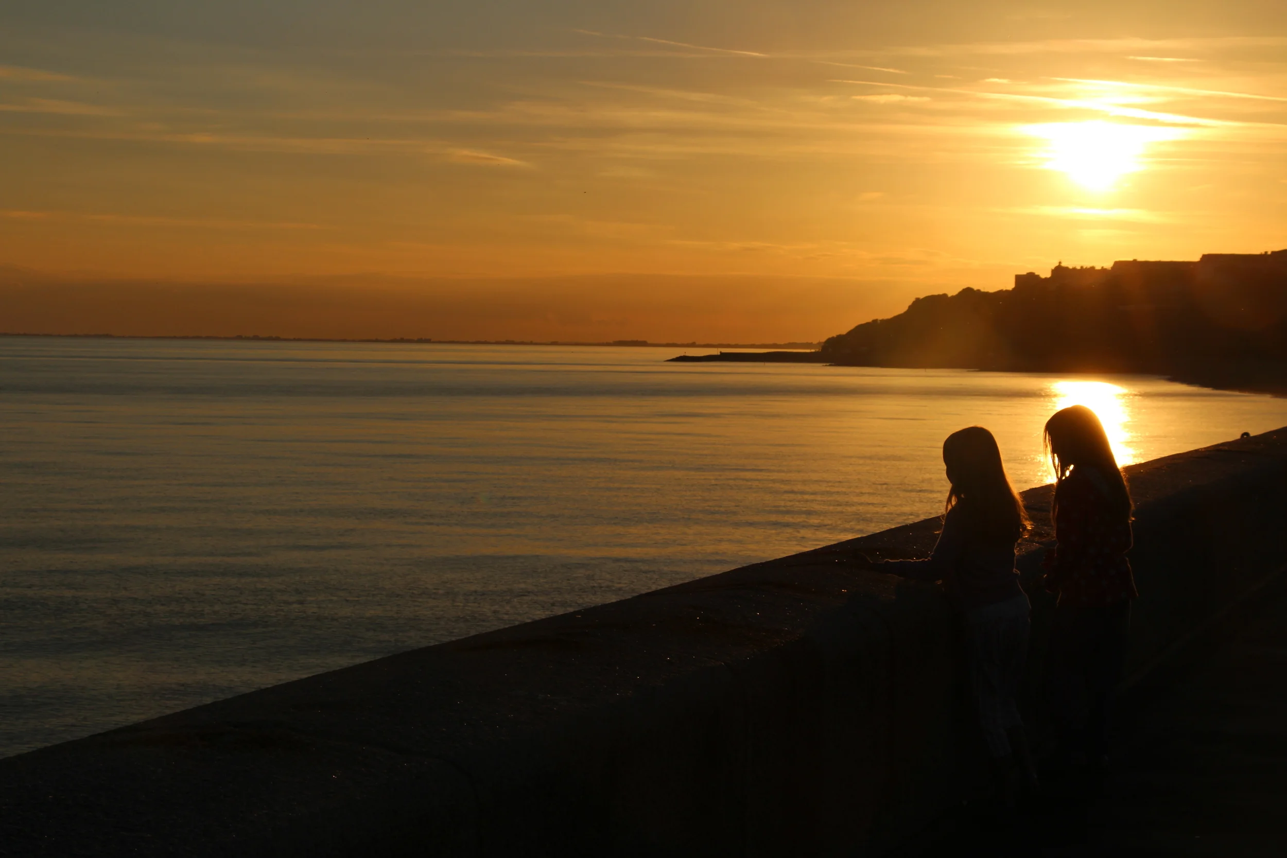 Watching the sunset, Folkestone Harbour Arm
