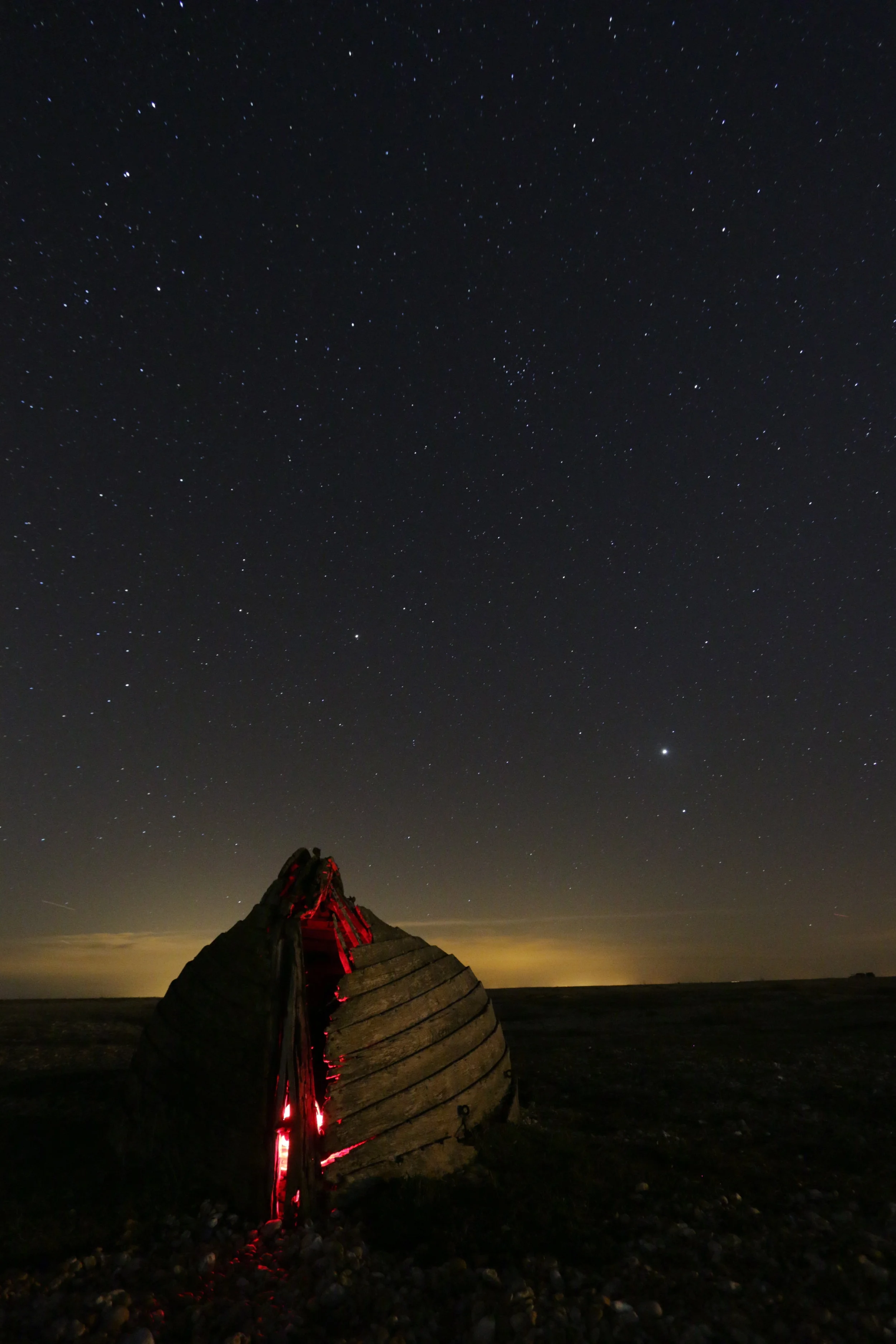 The burning boat, Dungeness