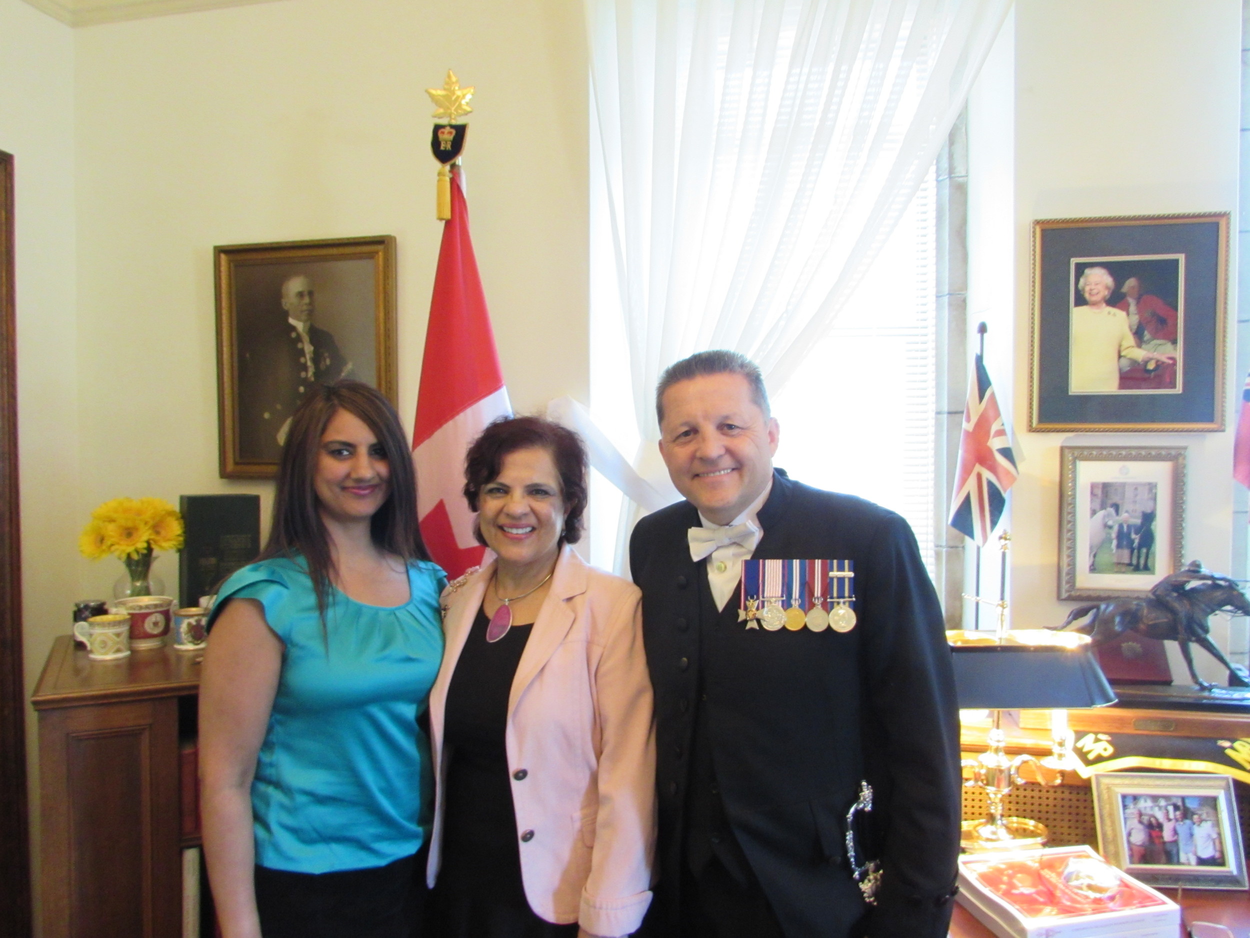 Senator Mobina Jaffer and Superintendent Greg Peters, Usher of the Black Rod