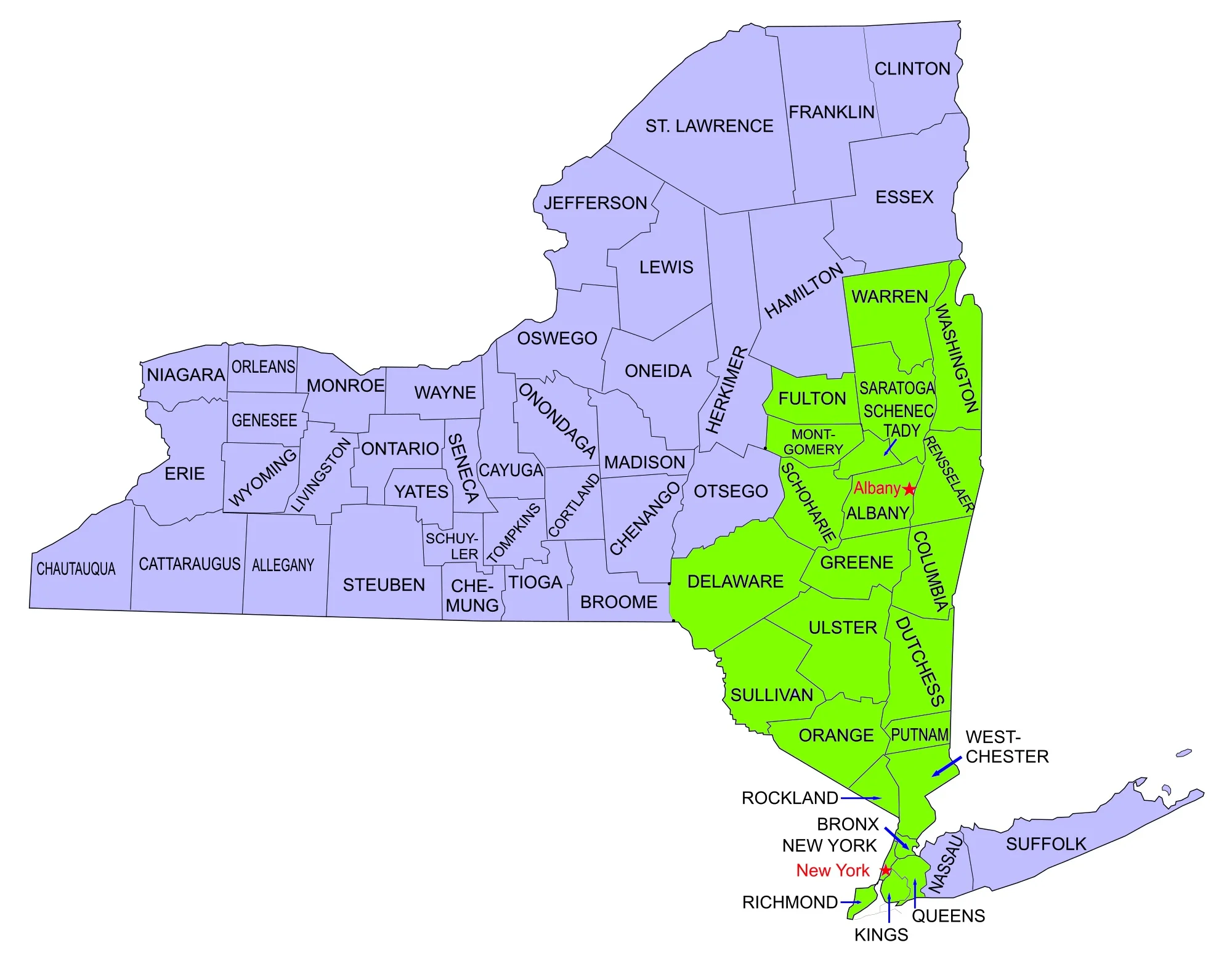 Where you can find Rushing Duck beers? Here's a map of the counties we currently distribute to.