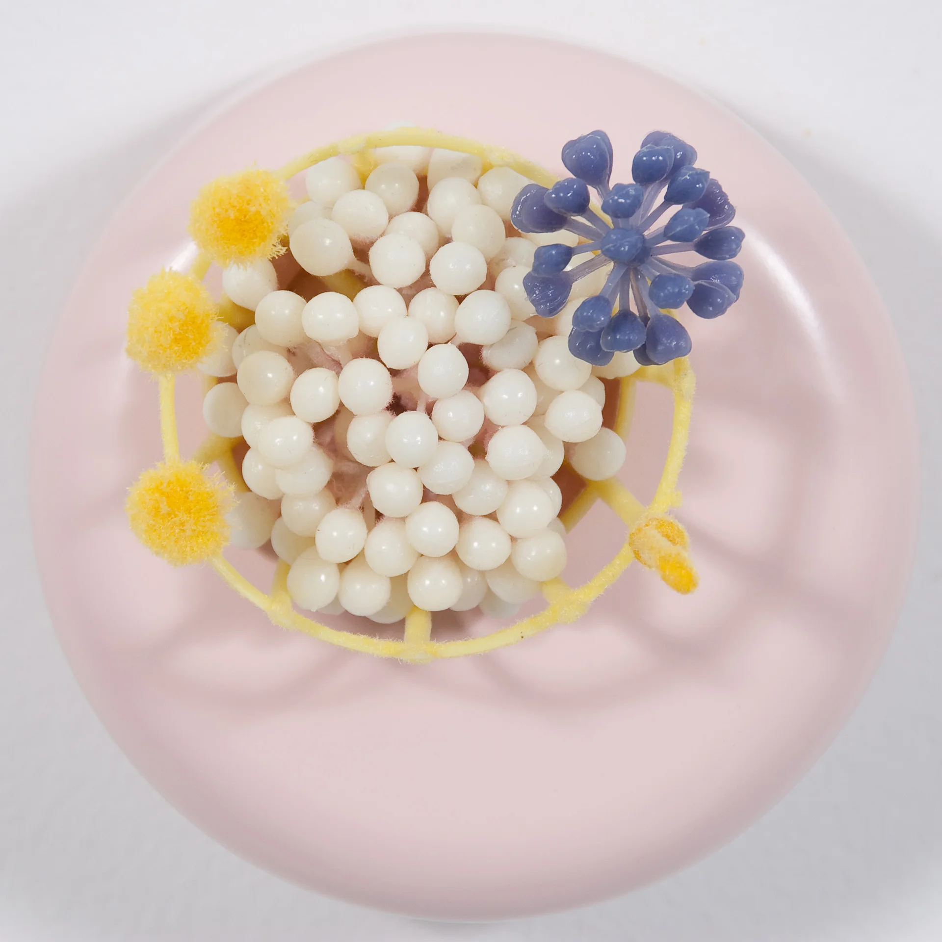 Untitled Lure (Yellow, White, Pink, Purple), 2009. Mixed media, 4 x 3 in.