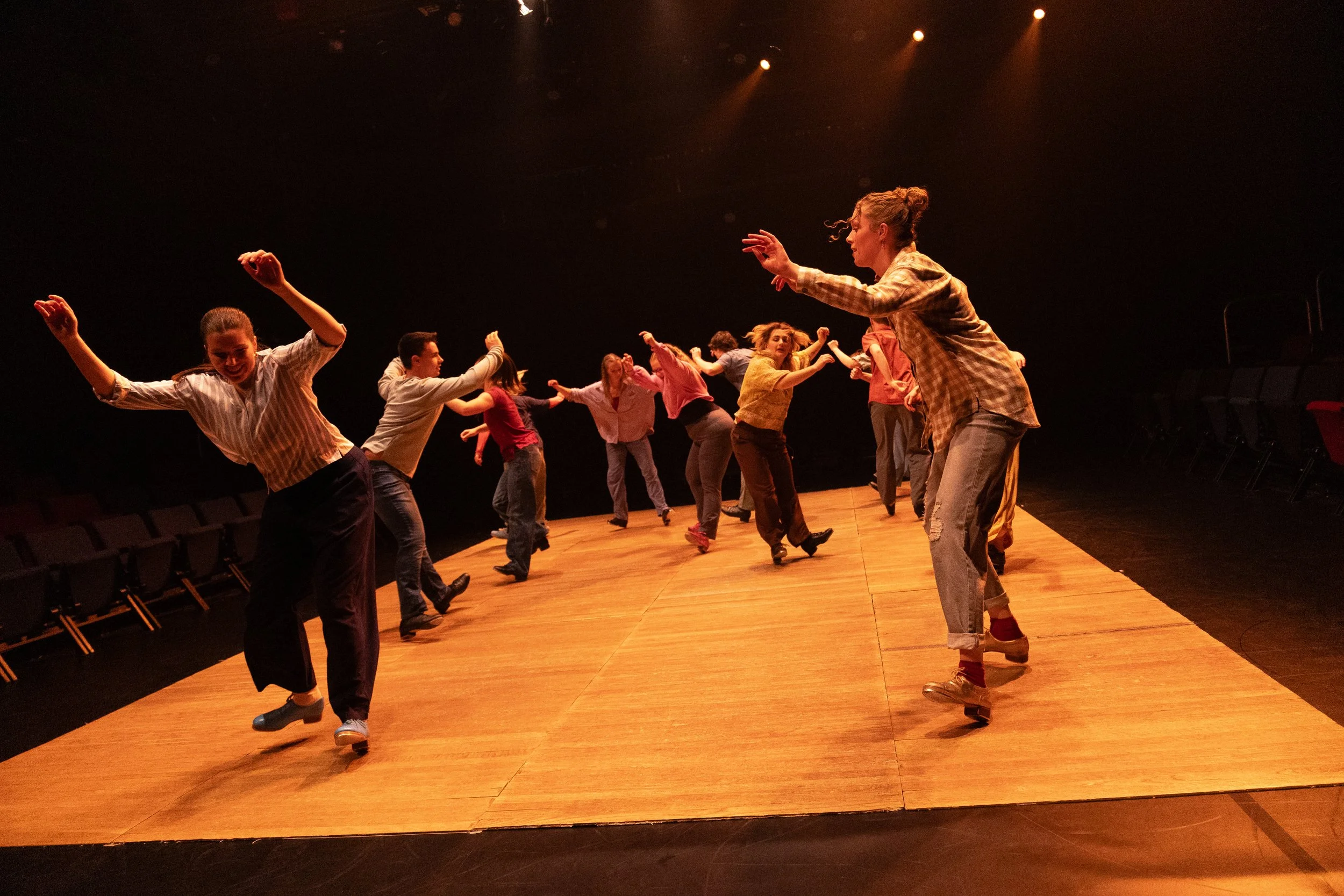  students from University of Wisconsin Stevens Point Dance program in |  stop time  |  photo by Tom Charlesworth 