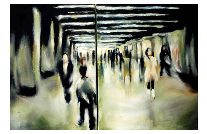 Waiting. Oil on canvas (Diptych) 2009. 22 x 34 inches | SOLD