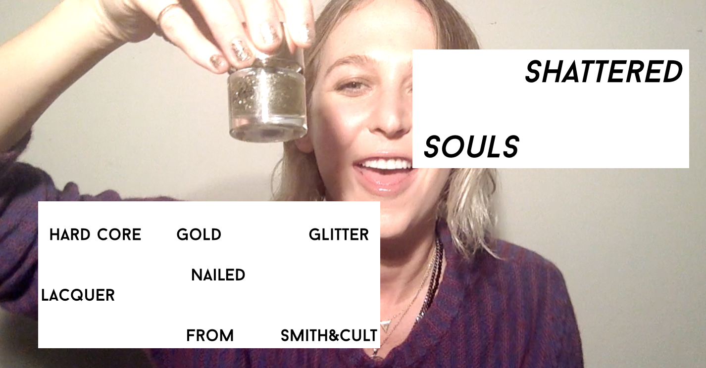 Shattered Souls: Hard Core Gold Glitter Nail Polish from Smith & Cult