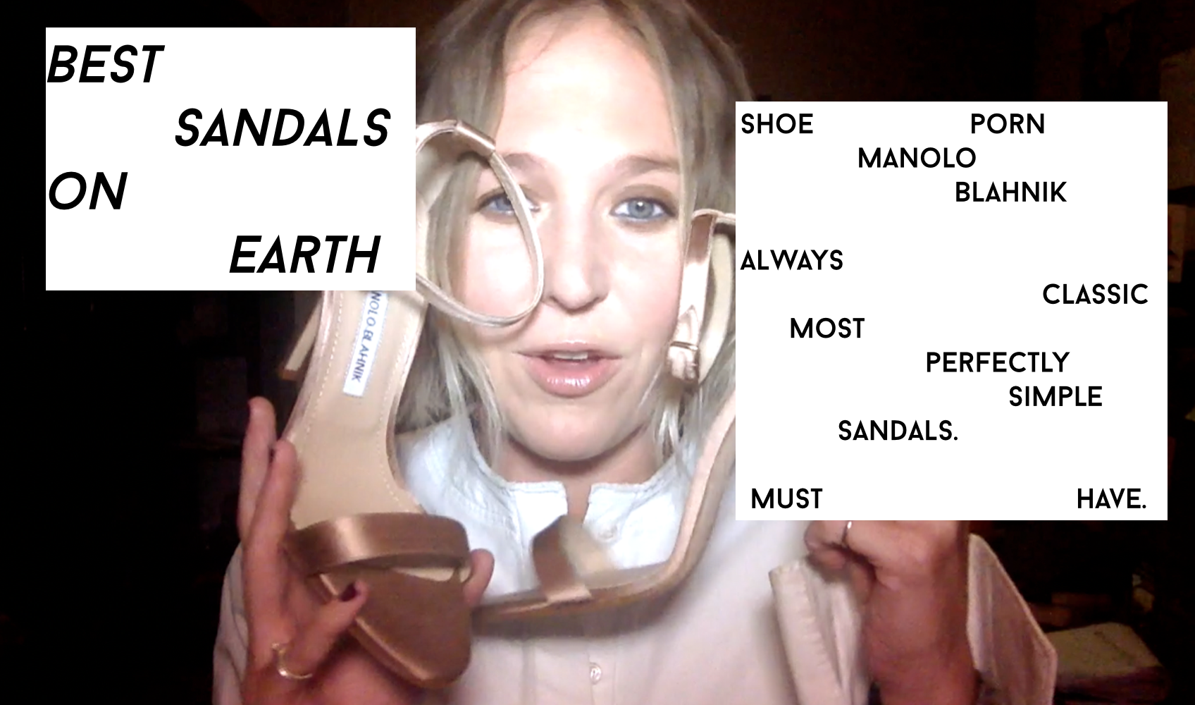 The Best Sandals On Earth: The Nude "Chaos" Sandal from Manolo Blahnik