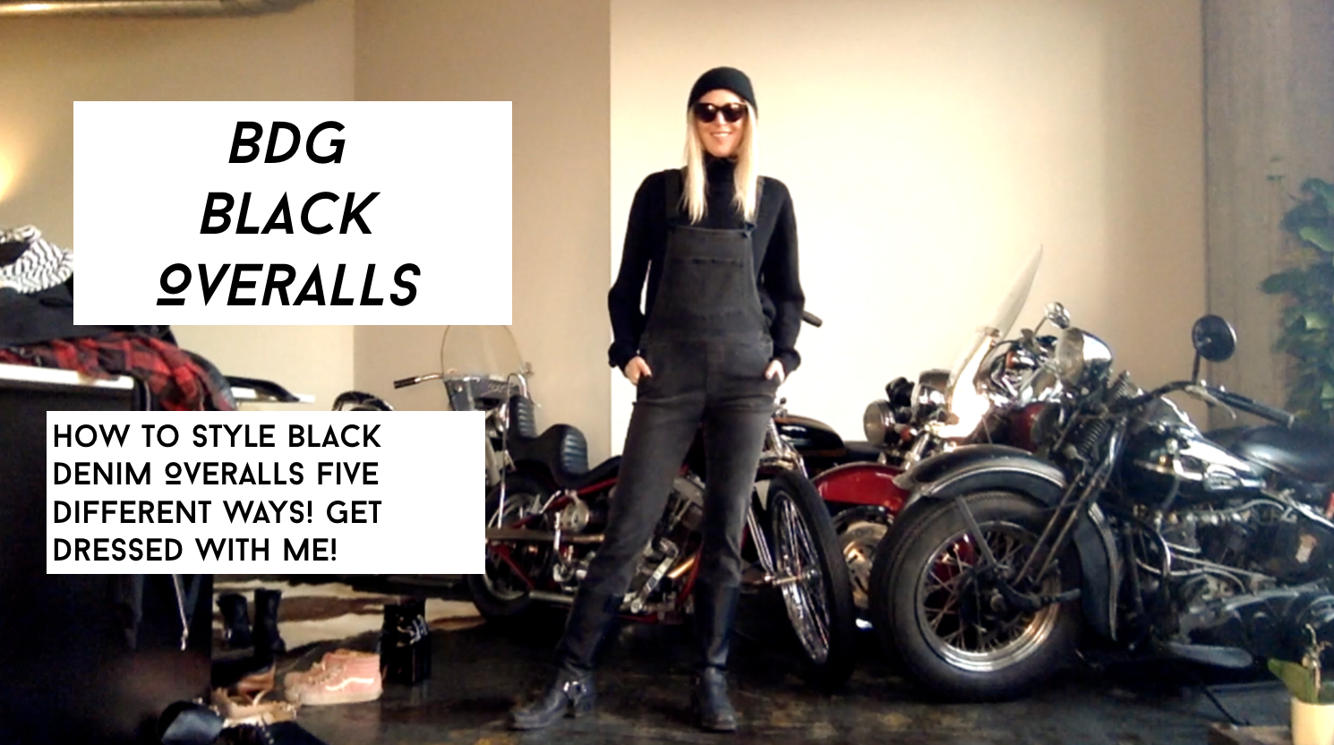 Black Overalls: How To Style Cropped Skinny Overalls from Urban Outfitter