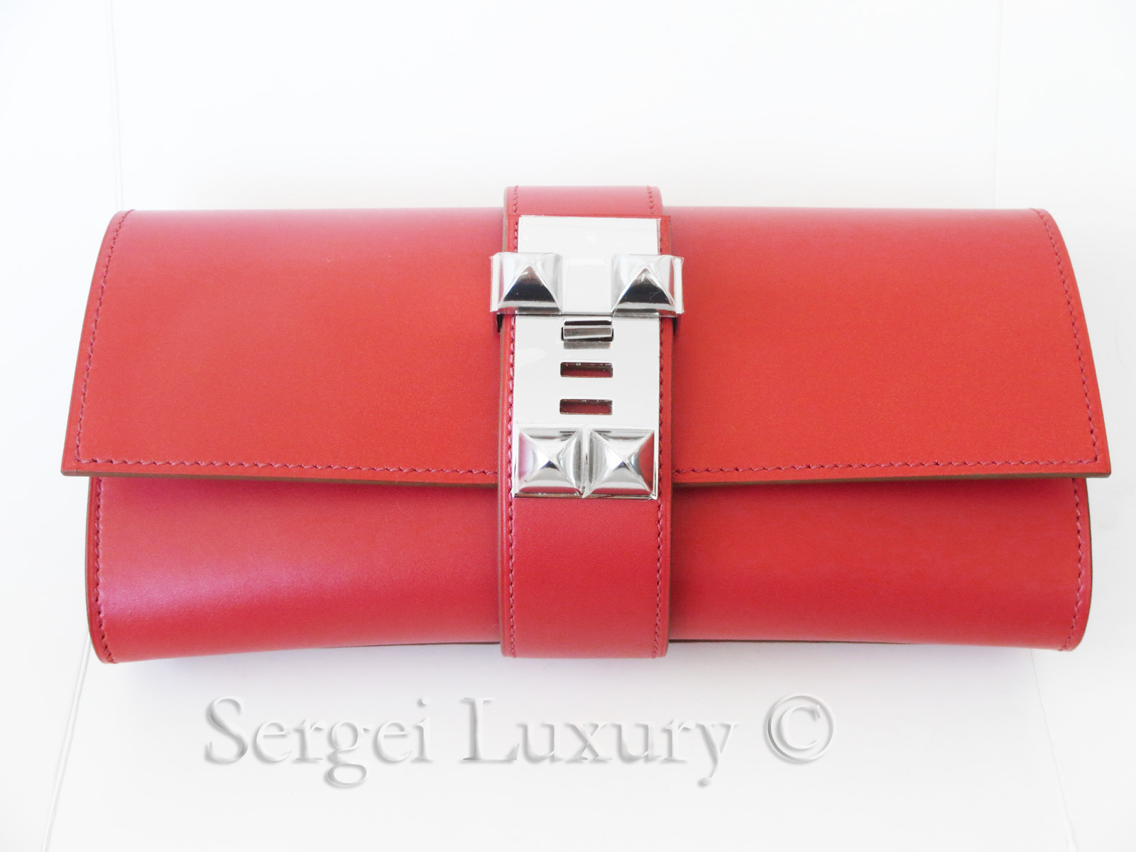 hermes red clutch