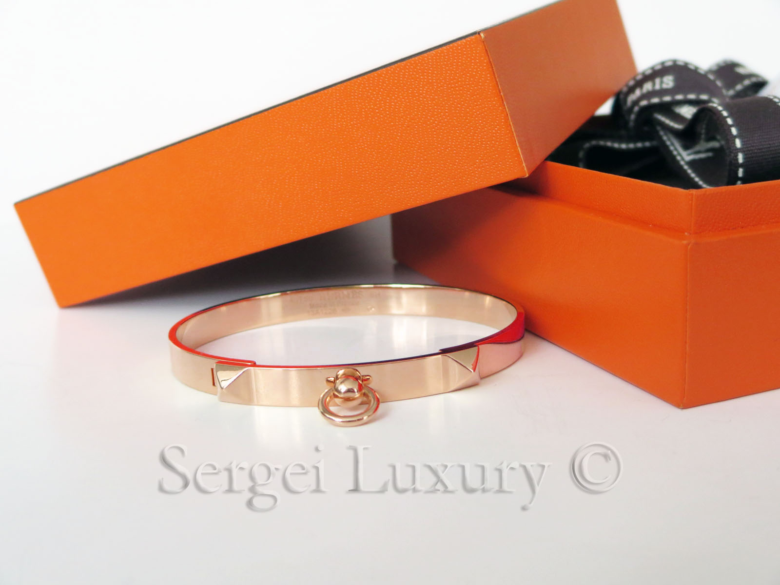 hermes cdc rose gold bracelet