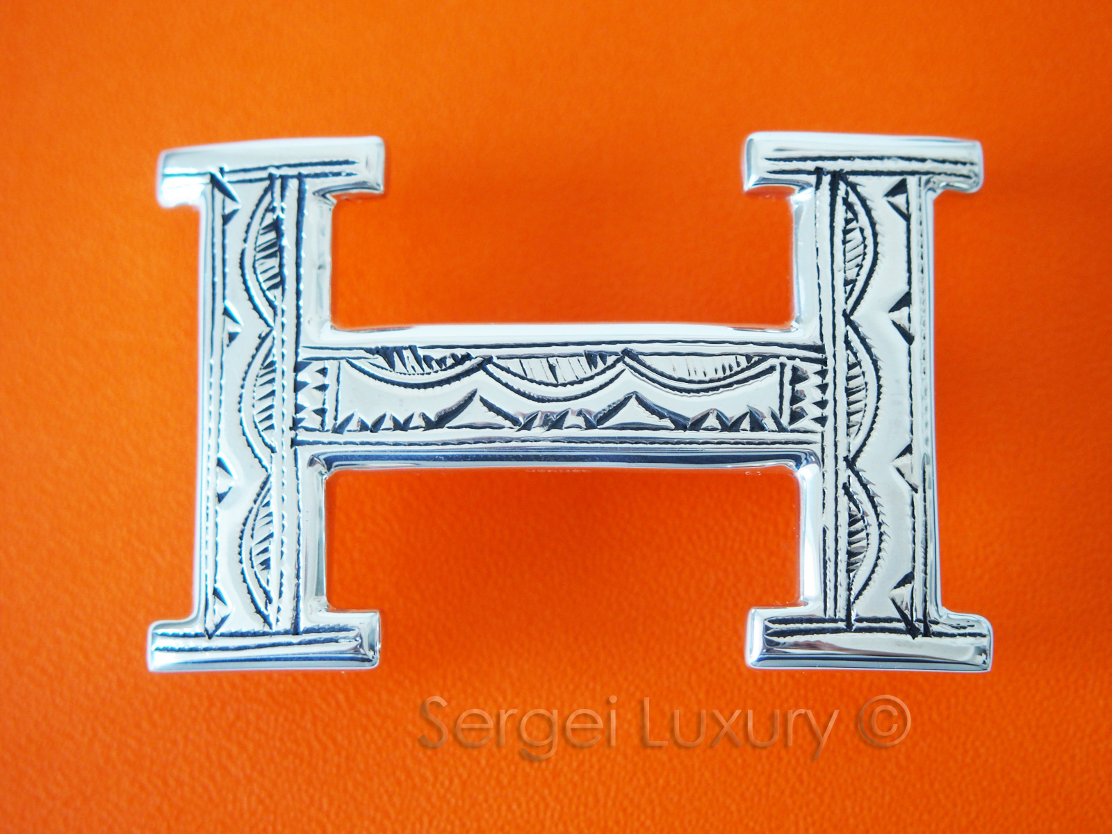 hermes sterling silver belt buckle